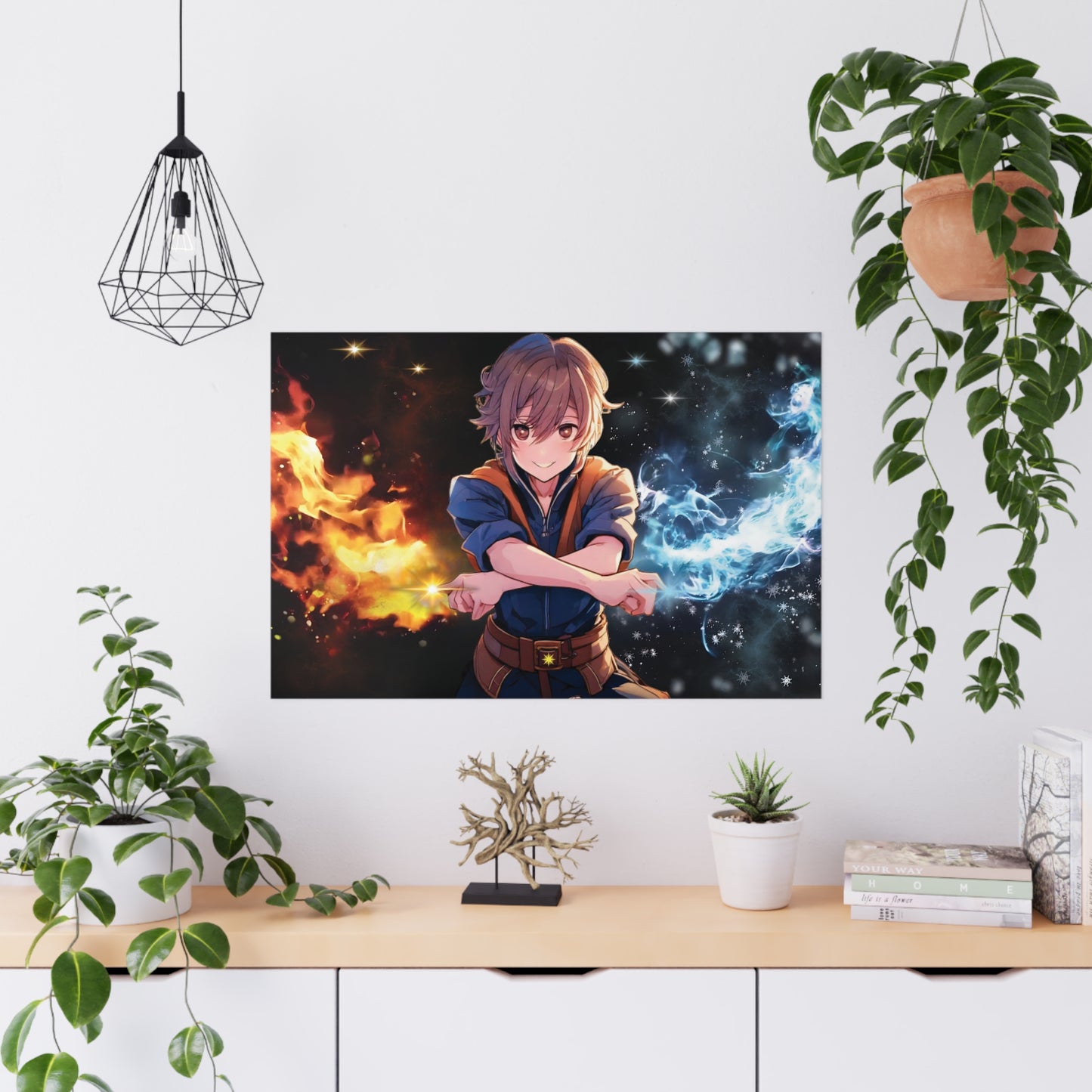 Elemental Magic Matte Poster | Fantasy Art Wall Decor for Gamers & Anime Fans