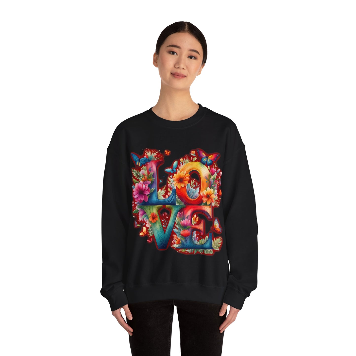 Blooming Love Design 2 - Unisex Sweatshirt for Valentines Day
