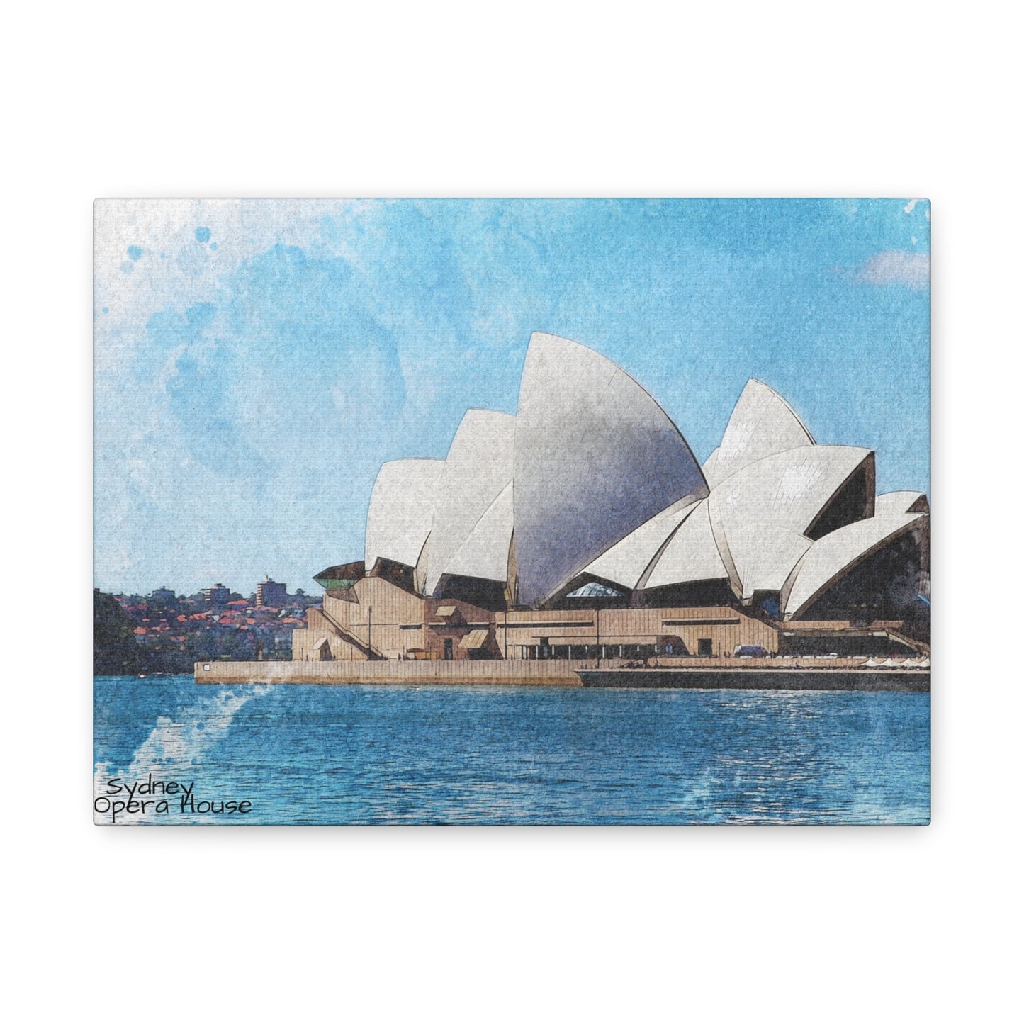 Canvas Print - Original Watercolor Print of Sydney Opera House