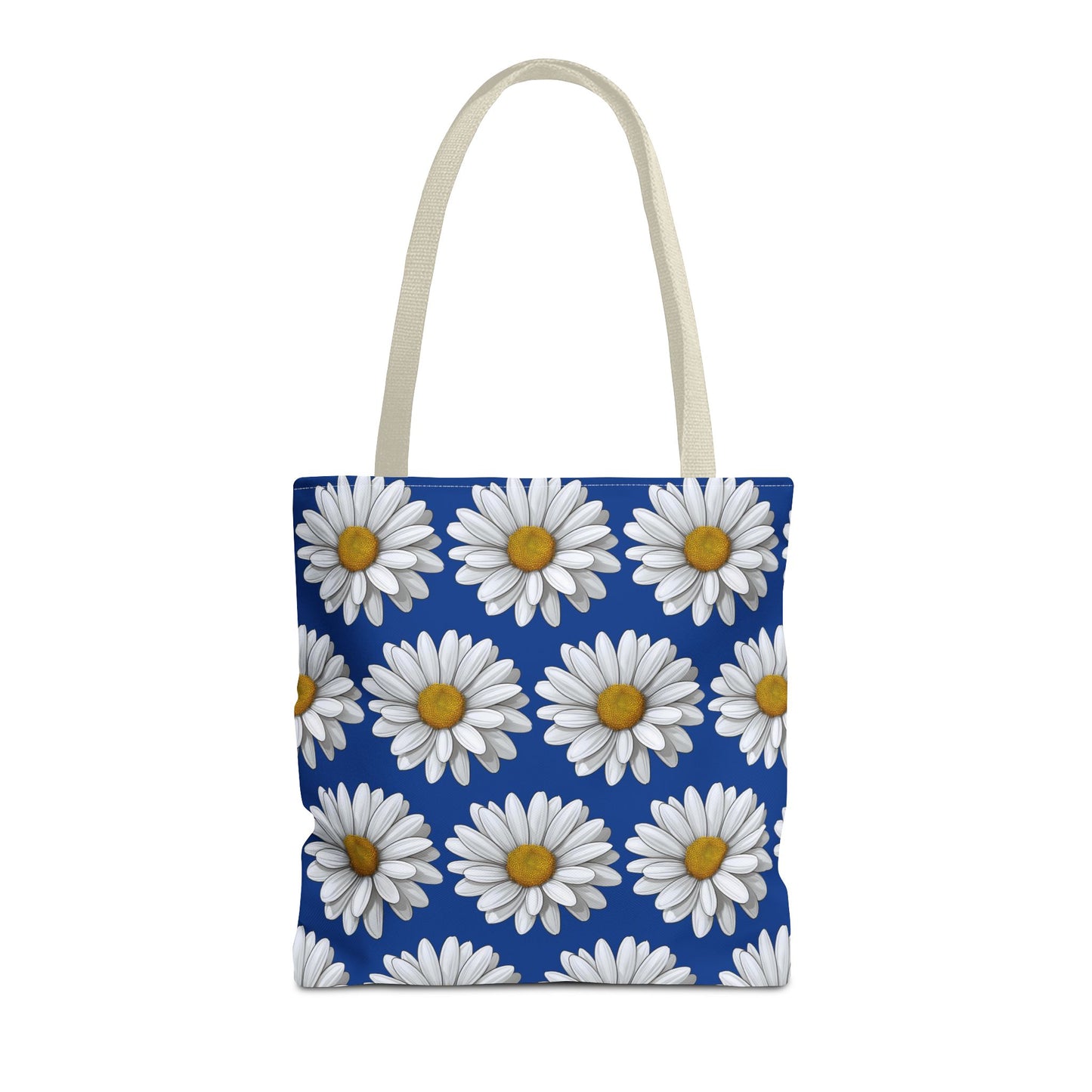 Daisy Tote Bag - White Floral Design Summer Fashion Accessory