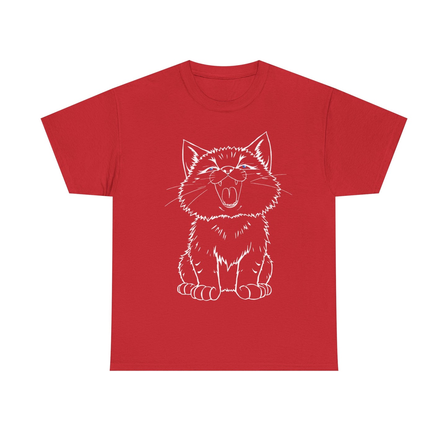 Cute Cat Design Unisex Heavy Cotton Tee, Soft Cotton Shirt, Animal Lover Gift, Funny Pet Tee, Everyday Casual Wear
