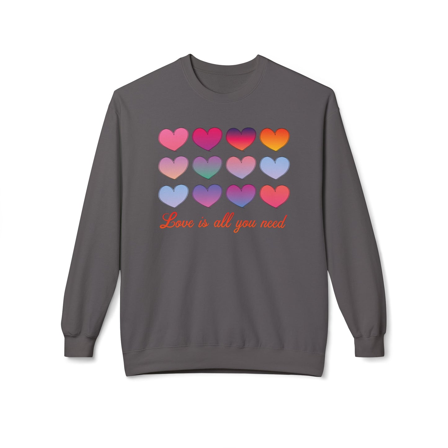 "Love is all you need" Unisex Fleece Sweatshirt - Cozy & Stylish