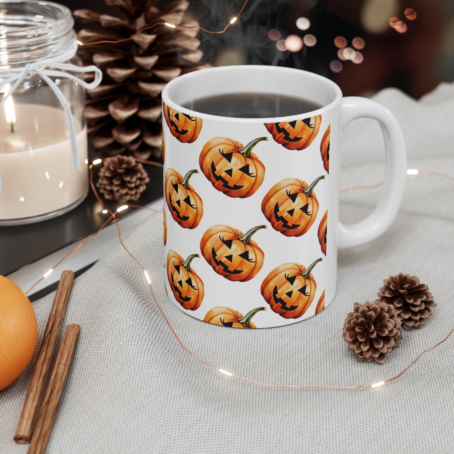 🎃 Embrace Autumn Magic - Pumpkin Bliss Collection for Cozy Season Vibes ✨ - Halloween Pumpkin Ceramic Coffee Cups | 11oz, 15oz | Fall Home Decor, Spooky Gifts, Autumn Mugs, Seasonal Drinkware, Trick or Treat