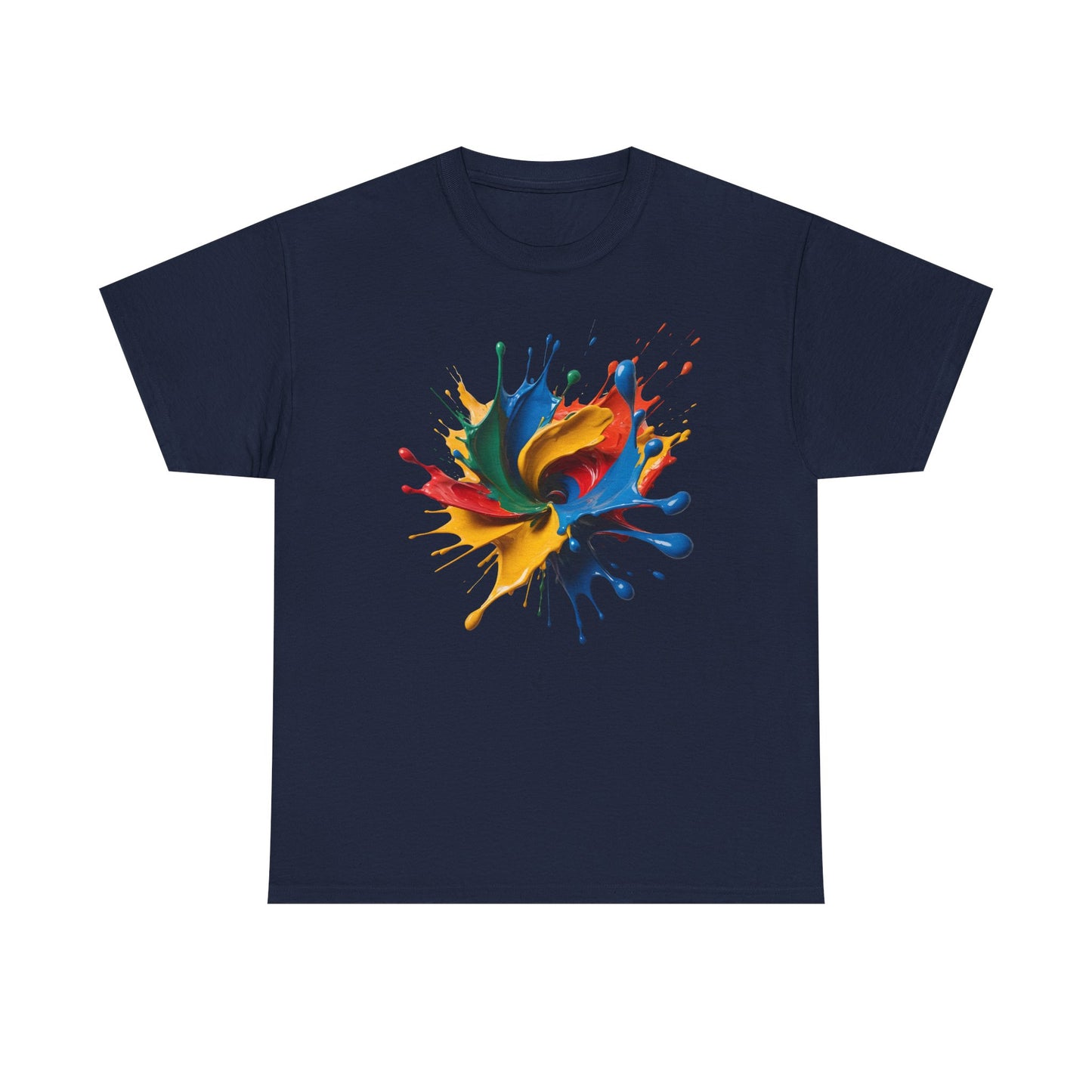 "Oops!" Color Splash Energy – Wear the Art, Feel the Vibe - Colorful Splash Art Unisex Heavy Cotton Tee | Vibrant Graphic T-Shirt, Casual Wear, Gift for Art Lovers, Color Run, Festival Outfit
