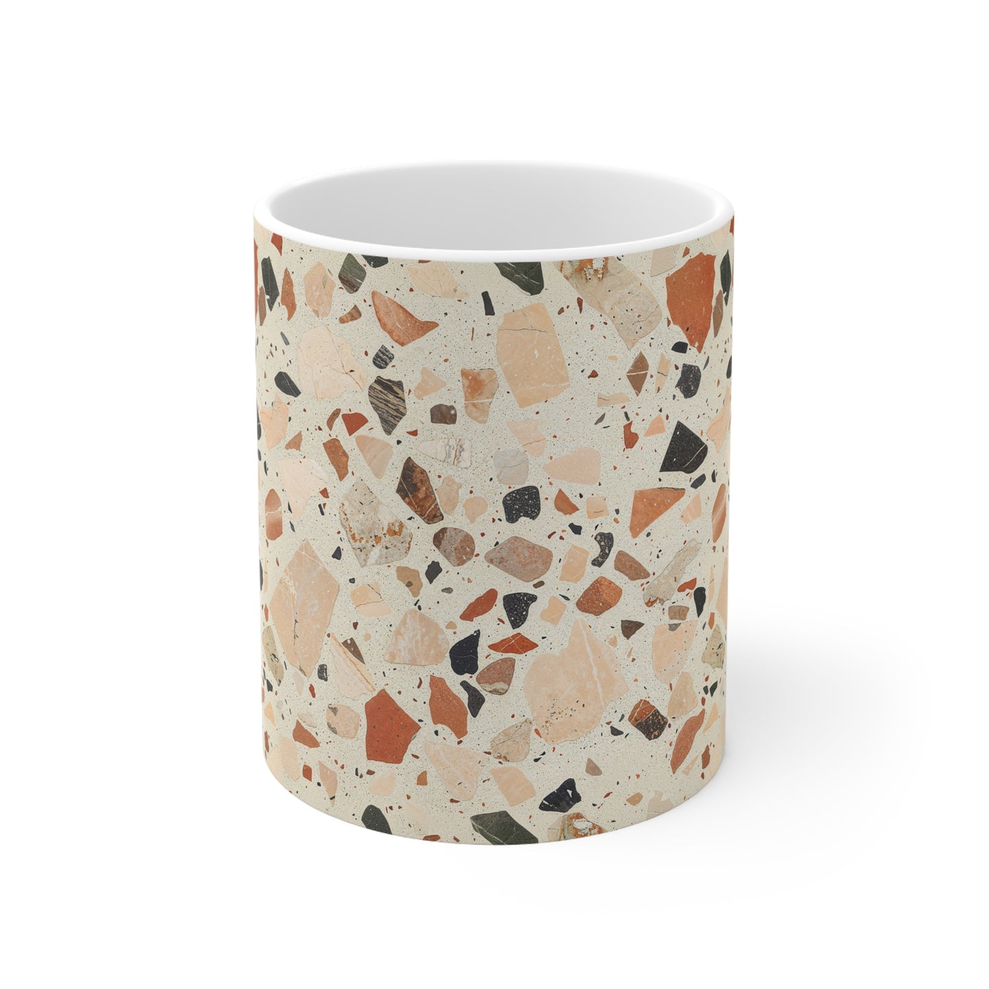 Mug - Terrazzo (Boho, Retro) Ceramic Coffee Cups, 11oz, 15oz
