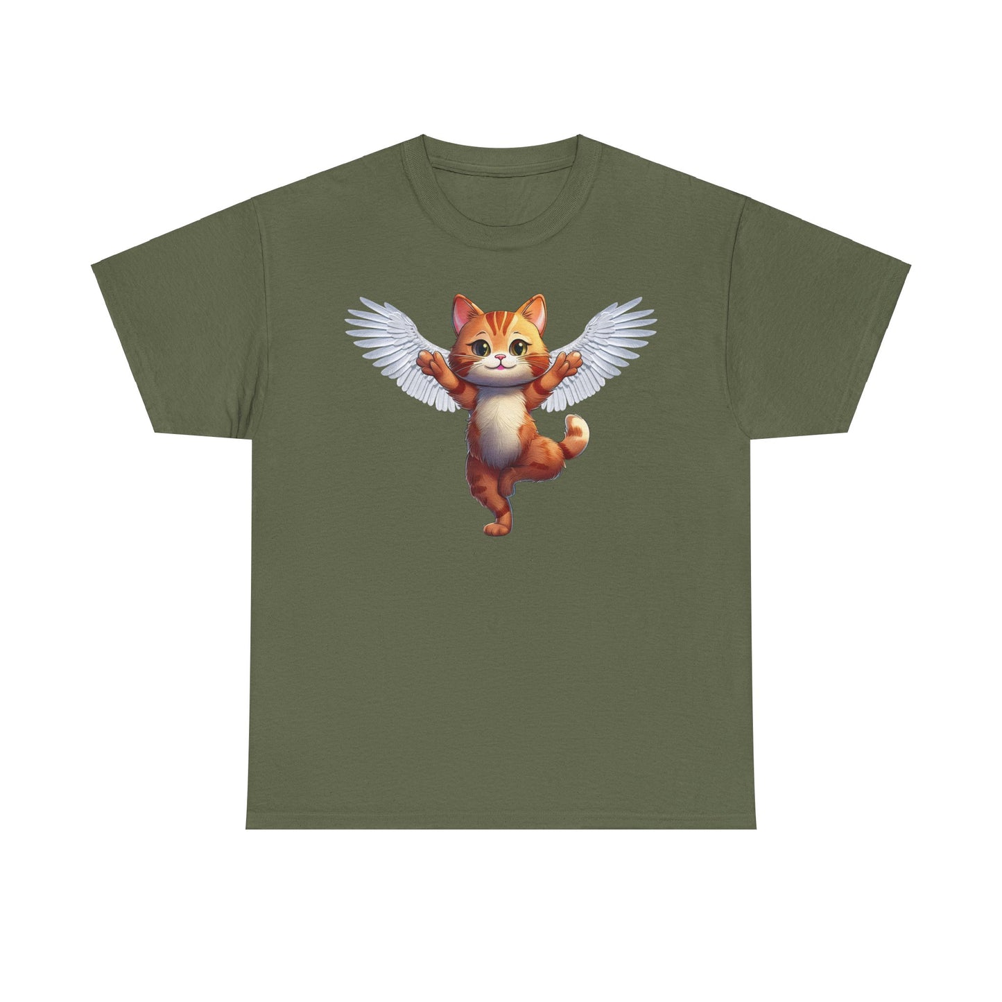 Cat Lovers Tee - Unisex Cotton " Every Cat Has Wings in Someone's Heart"