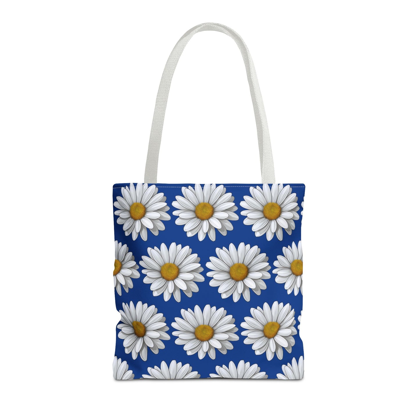 Daisy Tote Bag - White Floral Design Summer Fashion Accessory