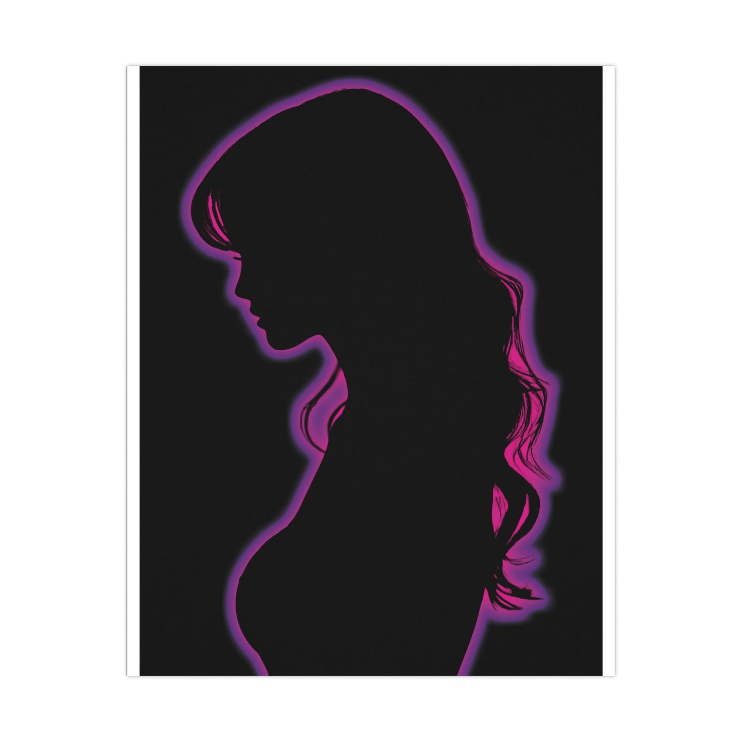 Silhouette Matte Poster | Elegant Wall Art | Home Decor | Glamorous Gift | Modern Aesthetic | Fashion Artwork