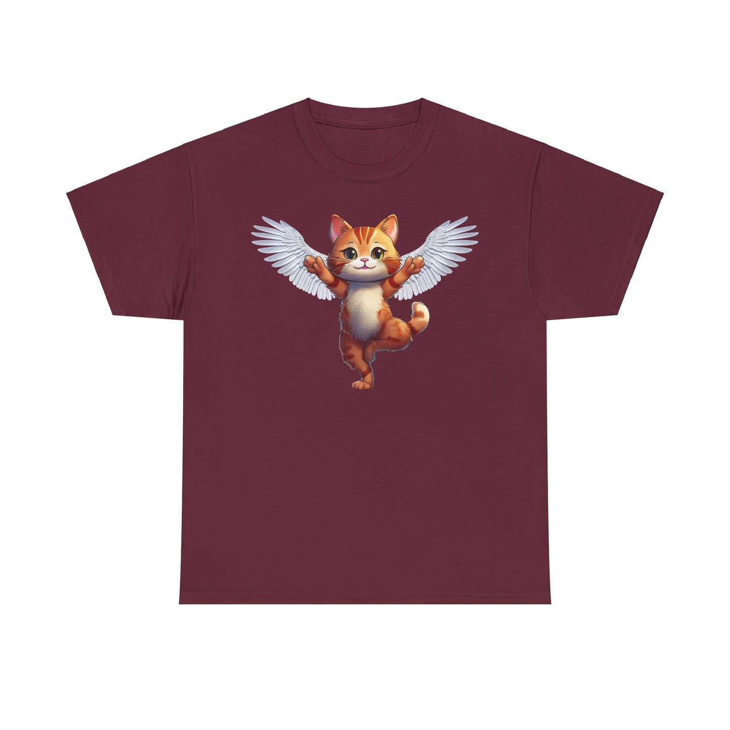 Cat Lovers Tee - Unisex Cotton " Every Cat Has Wings in Someone's Heart"