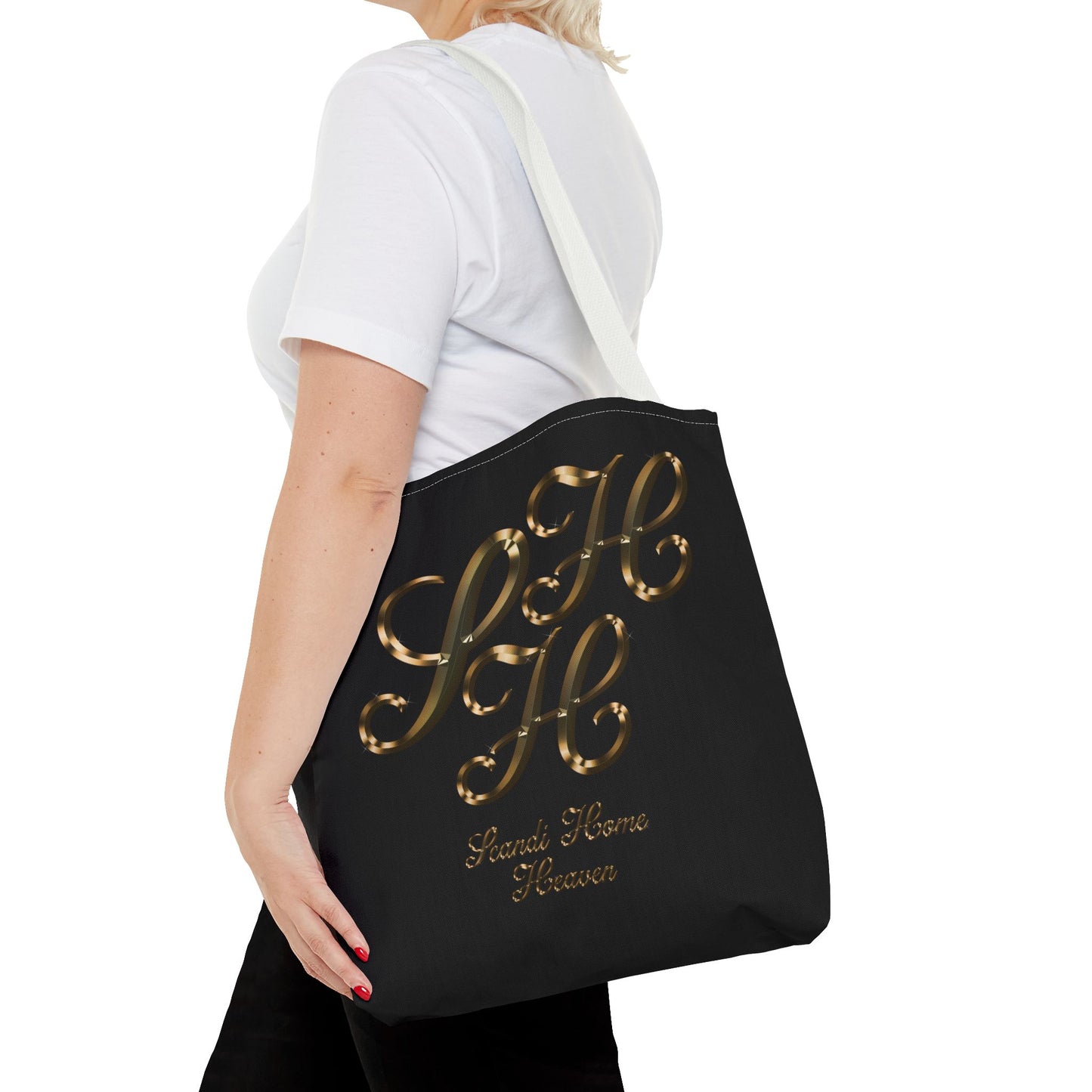 Tote Bag - Golden colored Scandi Home Heaven Designer Logo