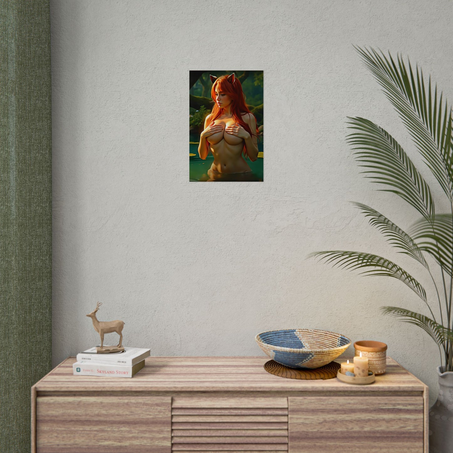 Mystic Forest Guardian – Enchanted Nature Art Oil Painting Print - Rolled Posters