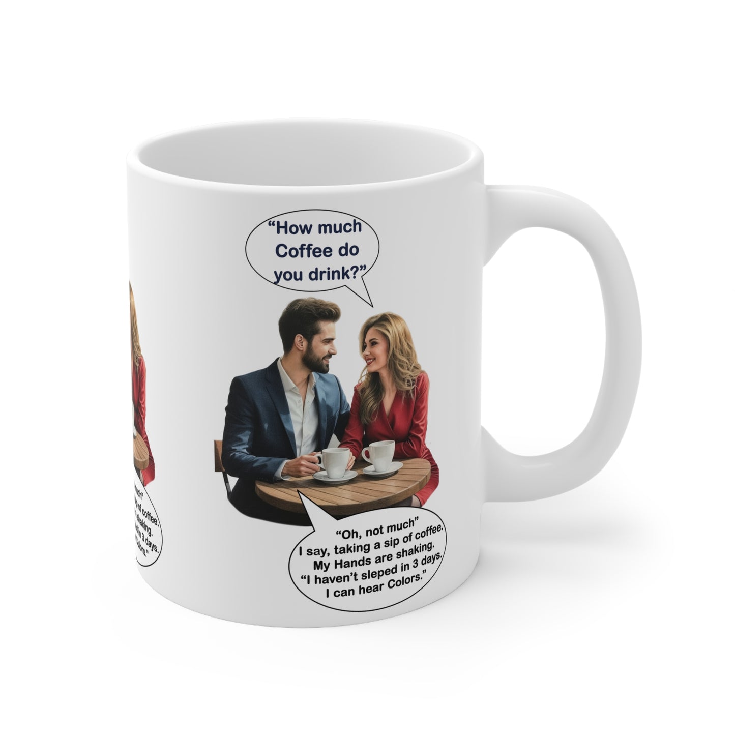Coffee Humor Cups - How much Coffee do you drink - 11oz, 15oz