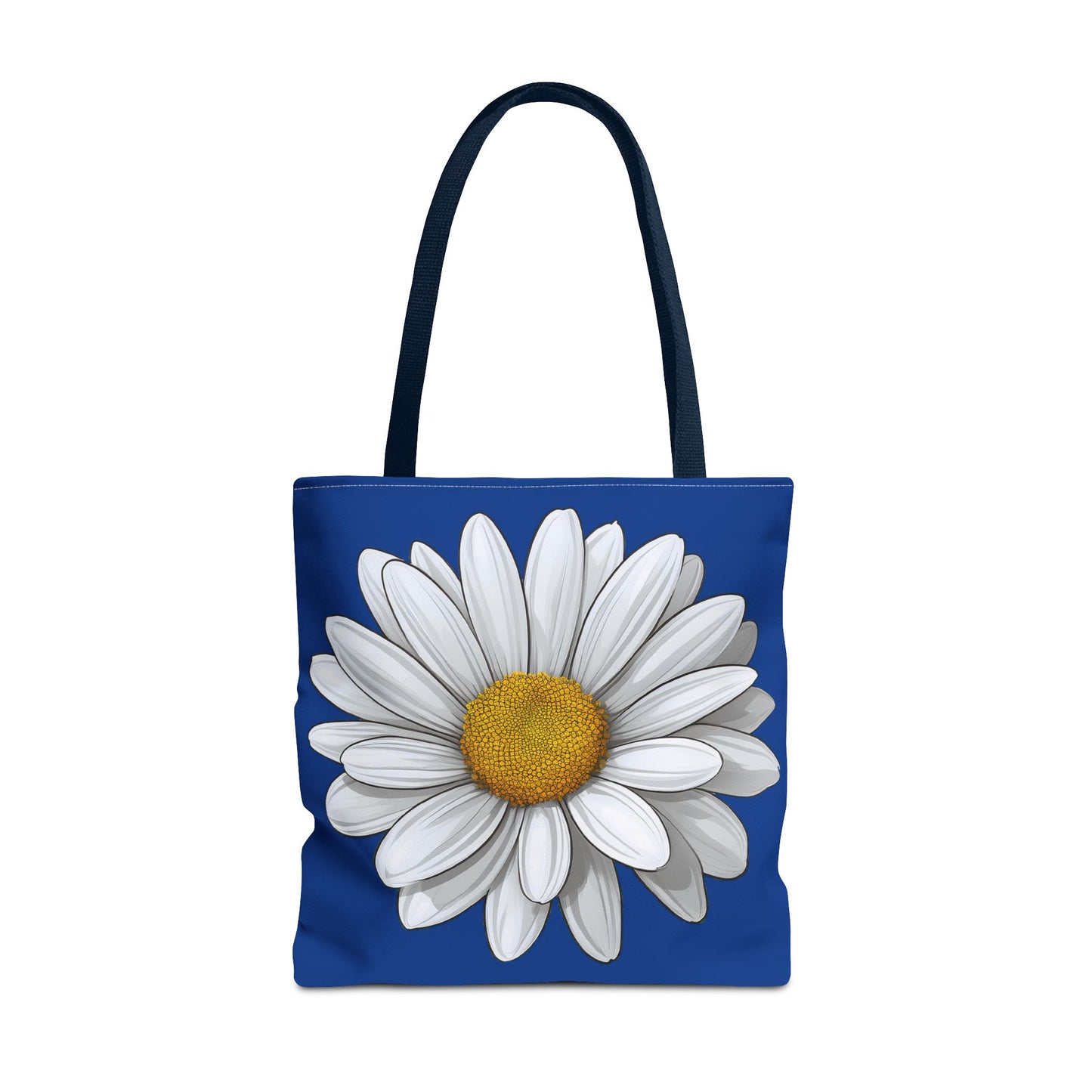 Daisy Tote Bag - White Floral Design Summer Fashion Accessory