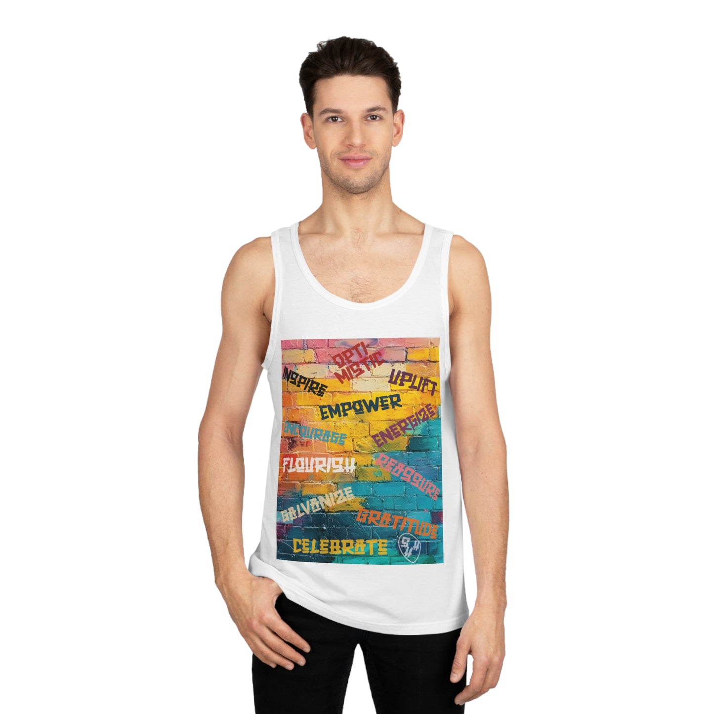 Fuel your fire—Inspire. Empower. Celebrate. 🎨💪 #MotivationalArt #InspireDaily #Empowerment #PositiveVibes #GoalGetter #WallOfWords Tank Top, Inspirational Clothing, Gift for Fitness Enthusiasts, Uplift, Celebrate, Positive Vibes
