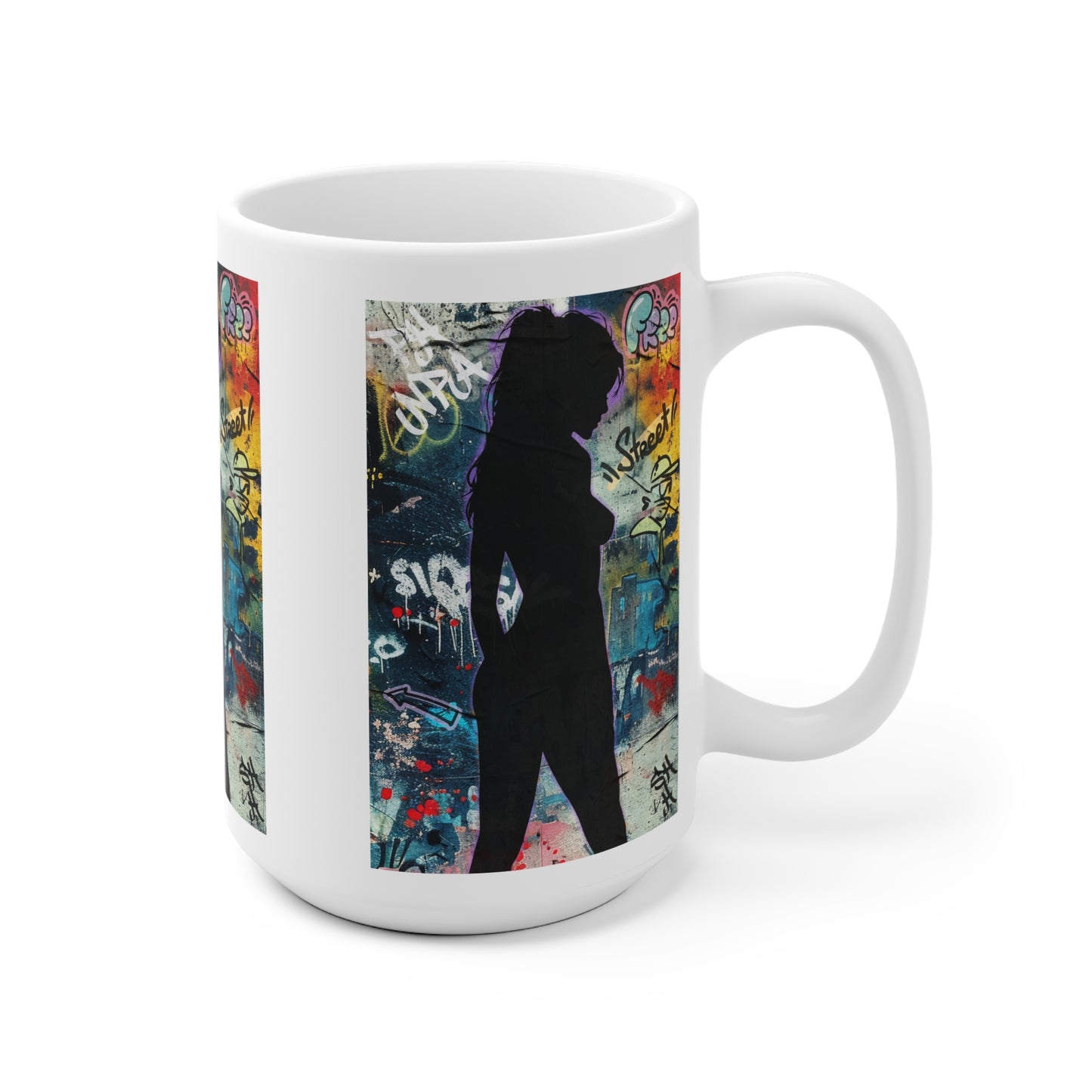 Urban Graffiti Ceramic Mug | Stylish Coffee Cup, Unique Gift for Art Lovers, Street Art, Home Decor, Birthday Present