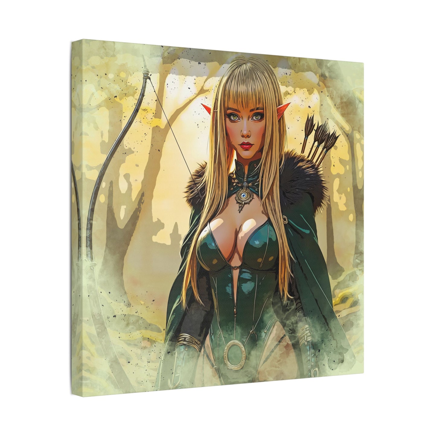Fantasy Art Canvas Print, Elf Wall Art, Magical Artwork, Home Decor, Gift for Fantasy Lovers, Gaming Room Decoration