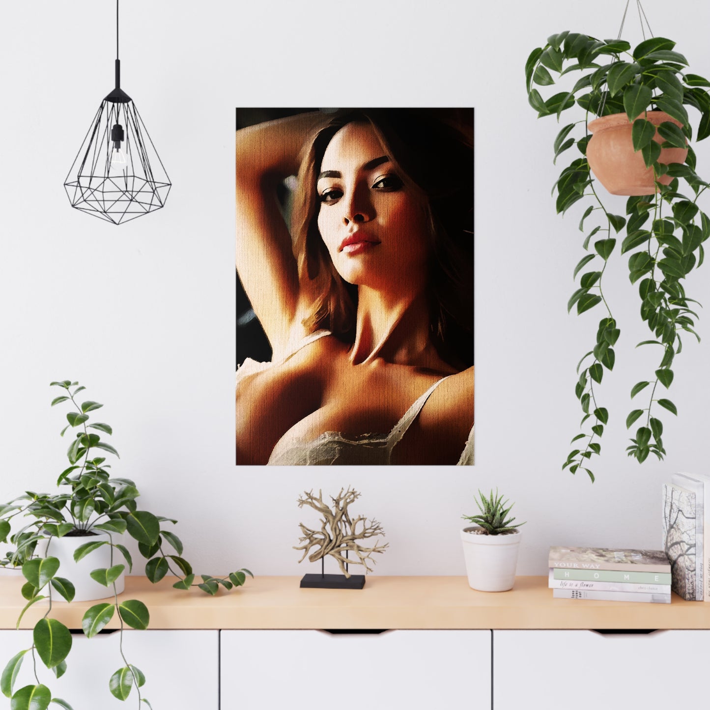 Empowered Allure – Striking Portrait of Confidence and Timeless Feminine Grace in Art - Seductive Matte Poster Art Print for Home Decor, Wall Art, Bedroom Decor, Unique Gift, Modern Aesthetic, Fashion Poster