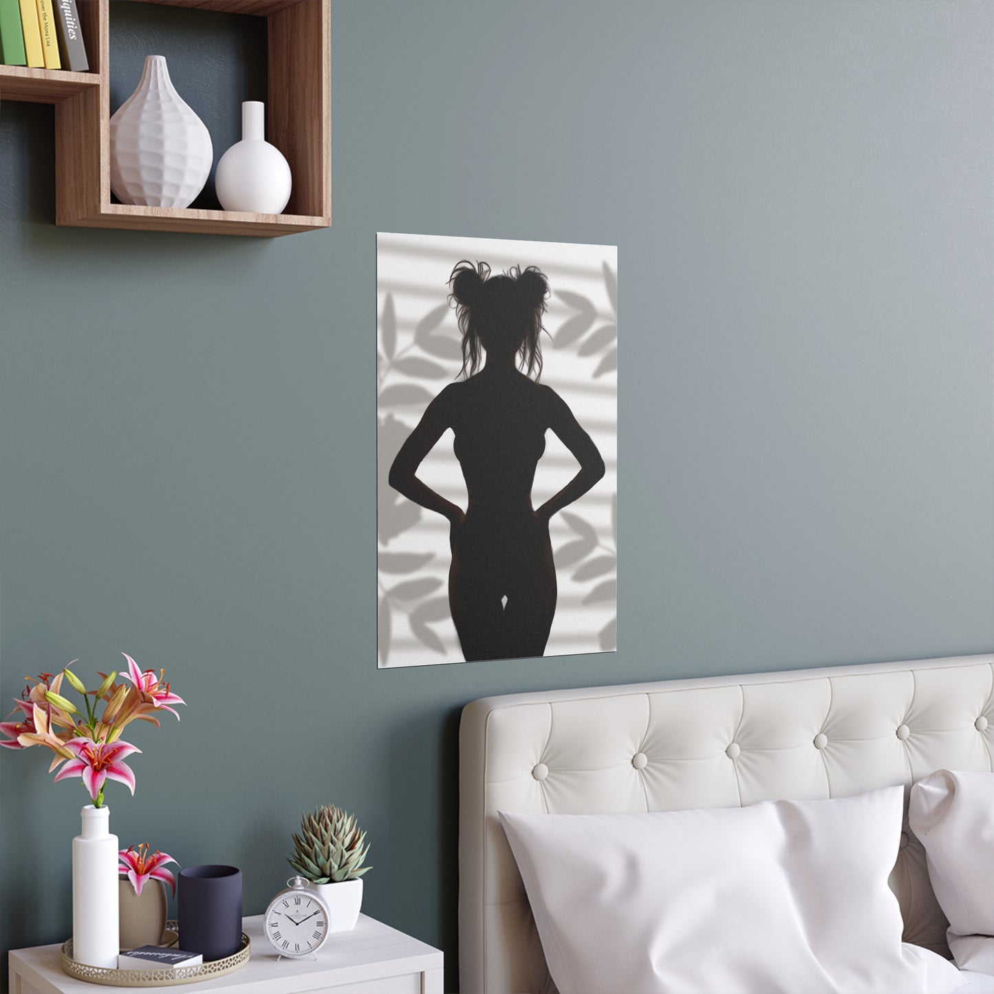 "Roxie" Confident Woman Silhouette Art Print - Empowerment Wall Decor - Silhouette Poster