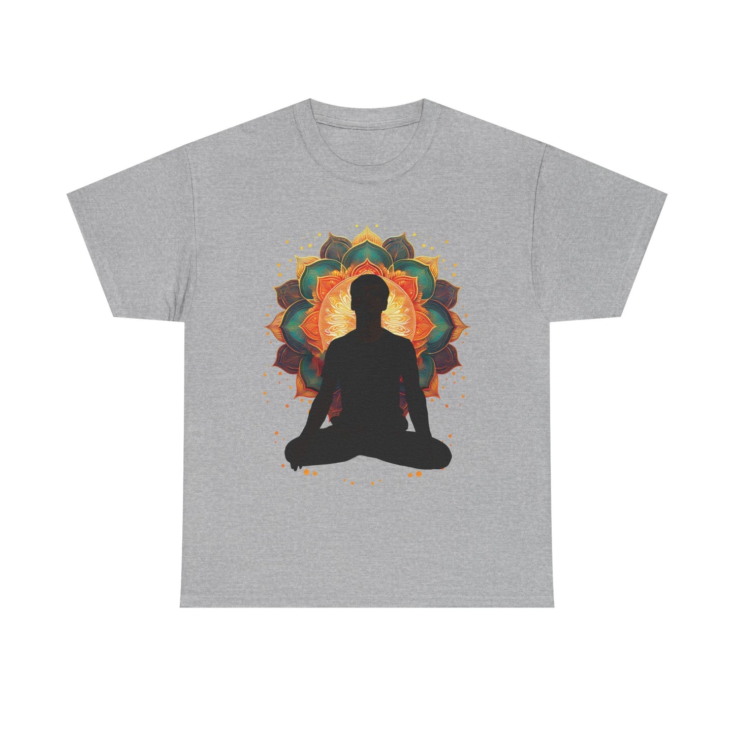 Meditation Vibe Unisex Heavy Cotton Tee, Spiritual Shirt, Yoga Apparel, Gift for Mindfulness, Chakra T-Shirt, Wellness Clothing
