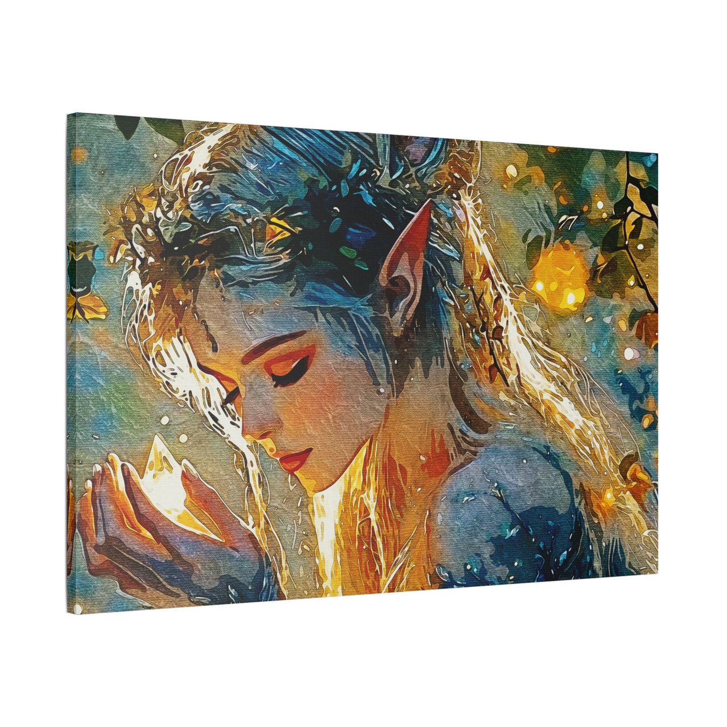 "Whispers of Light: An Enchanted Elven Dreamscape of Magic, Hope, and Inner Illumination" - Enchanting Fairy Art Canvas, Whimsical Wall Décor, Magical Home Accent, Perfect Gift for Fantasy Lovers, Dreamy Art for Bedroom