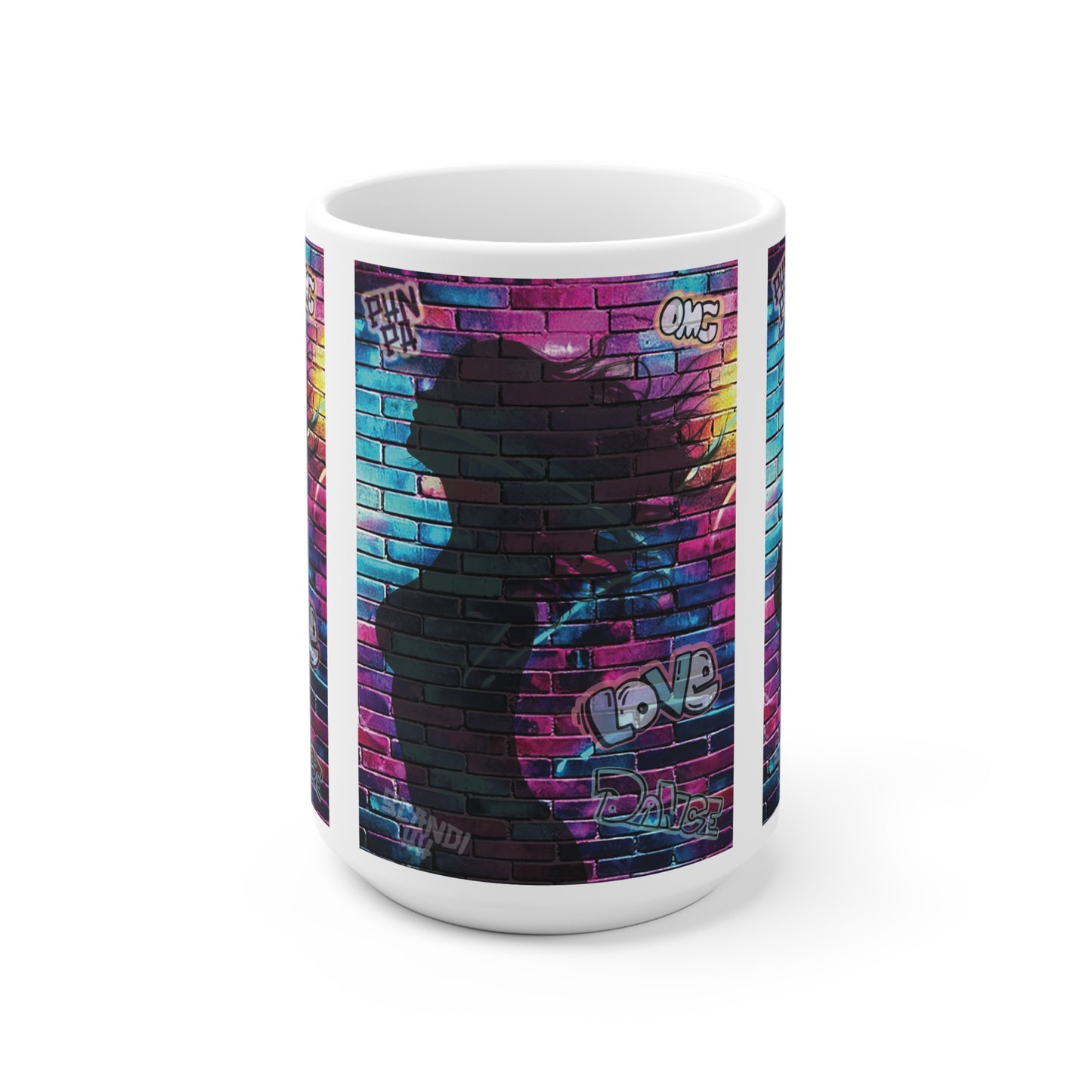 Urban Chic Ceramic Mug - Graffiti Art Design, Coffee Lover Gift, Street Art Mug, Unique Drinkware, Modern Home Decor