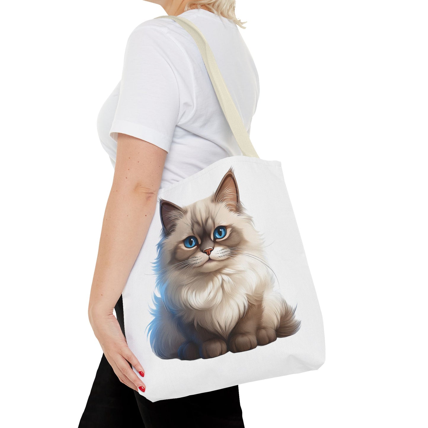Ragdoll Cuteness Cat Illustration Tote Bag - Perfect for Pet Lovers
