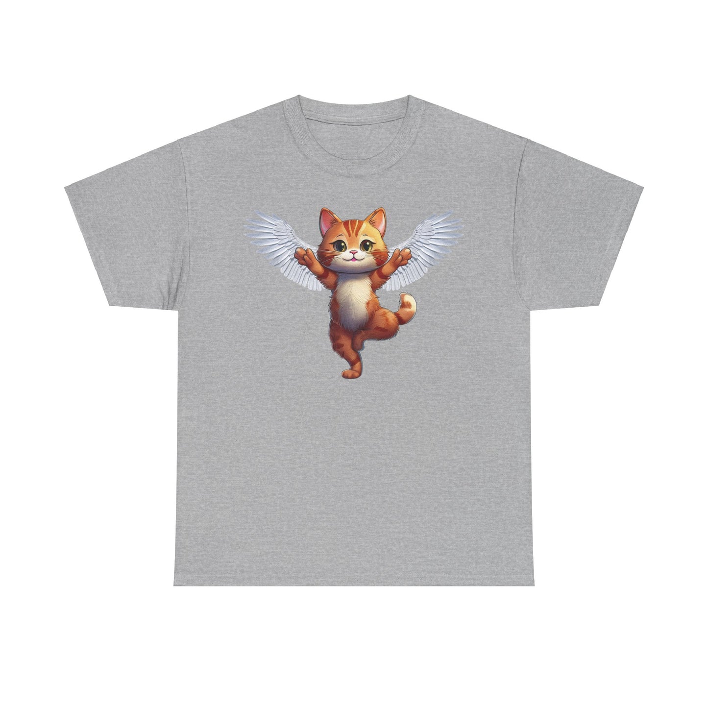 Cat Lovers Tee - Unisex Cotton " Every Cat Has Wings in Someone's Heart"