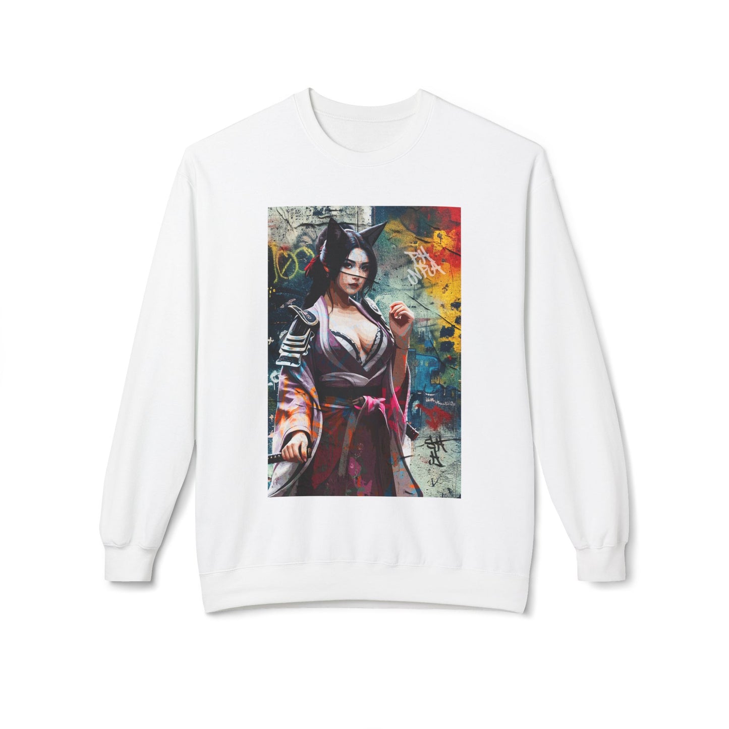 Graffiti Warrior Cat Women Sweatshirt