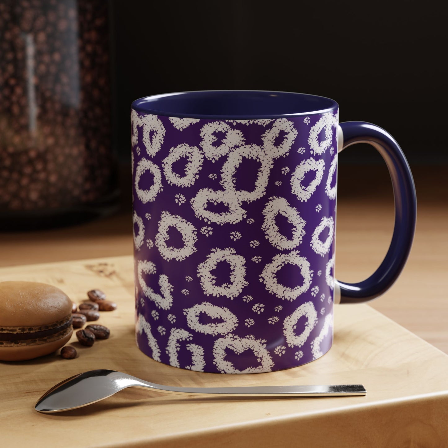 Trendy Purple Leopard Print Coffee Mug - 11 & 15oz