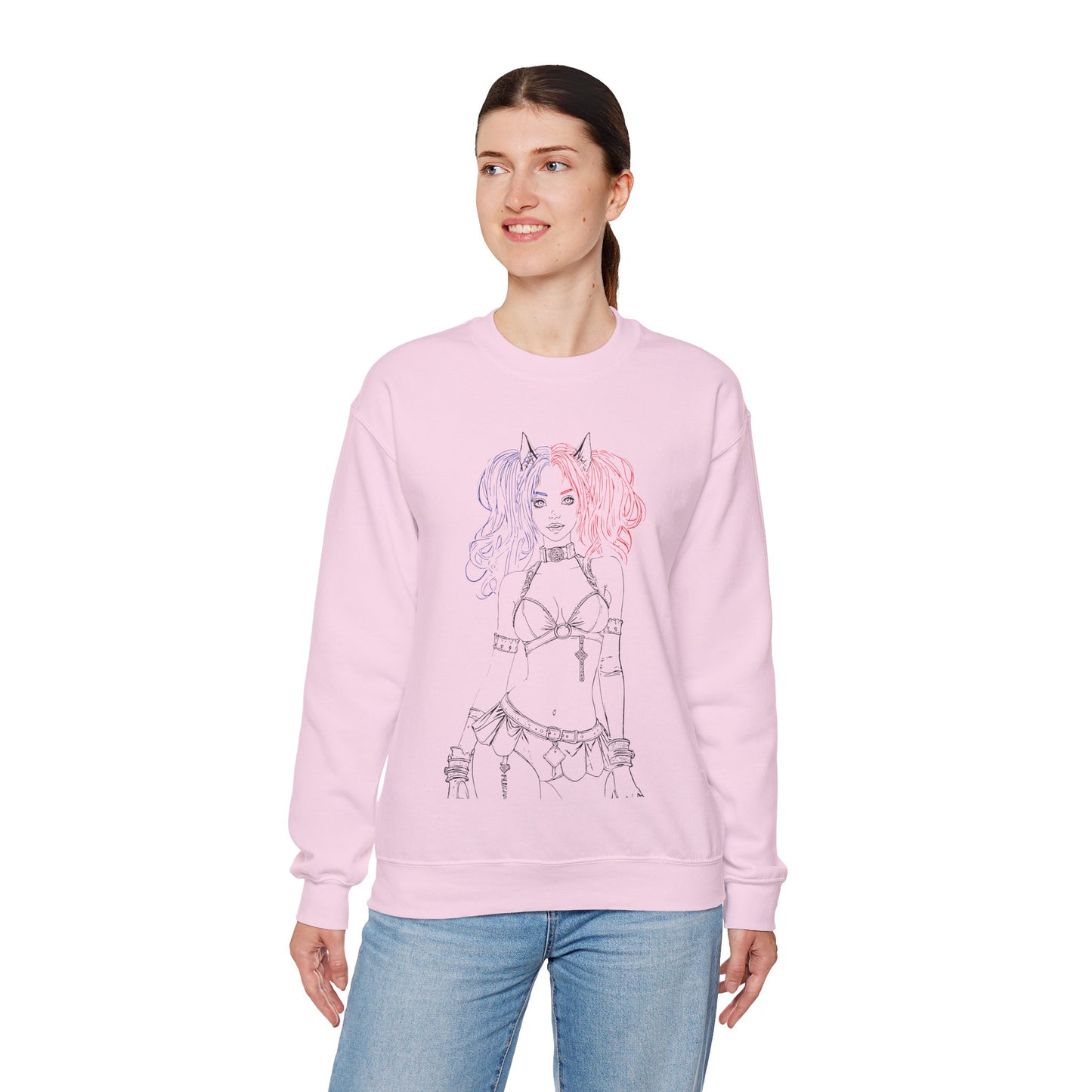Harajuku Style Graphic Sweatshirt, Trendy Unisex Crewneck, Streetwear Fashion, Cozy Gift for Her, Girls Night Out