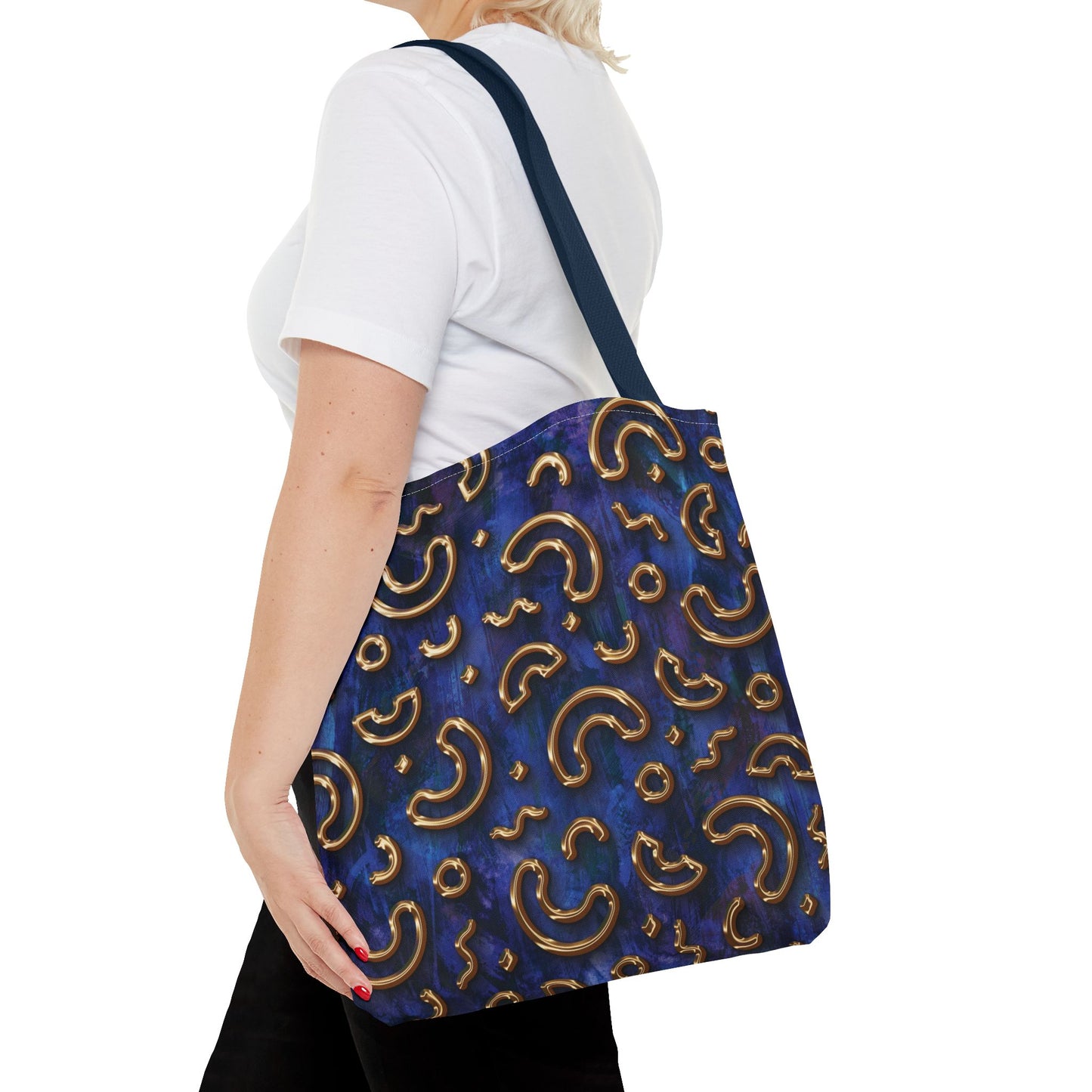 Stylish Patterned Tote Bag - Fun Macaroni Design for Everyday Use