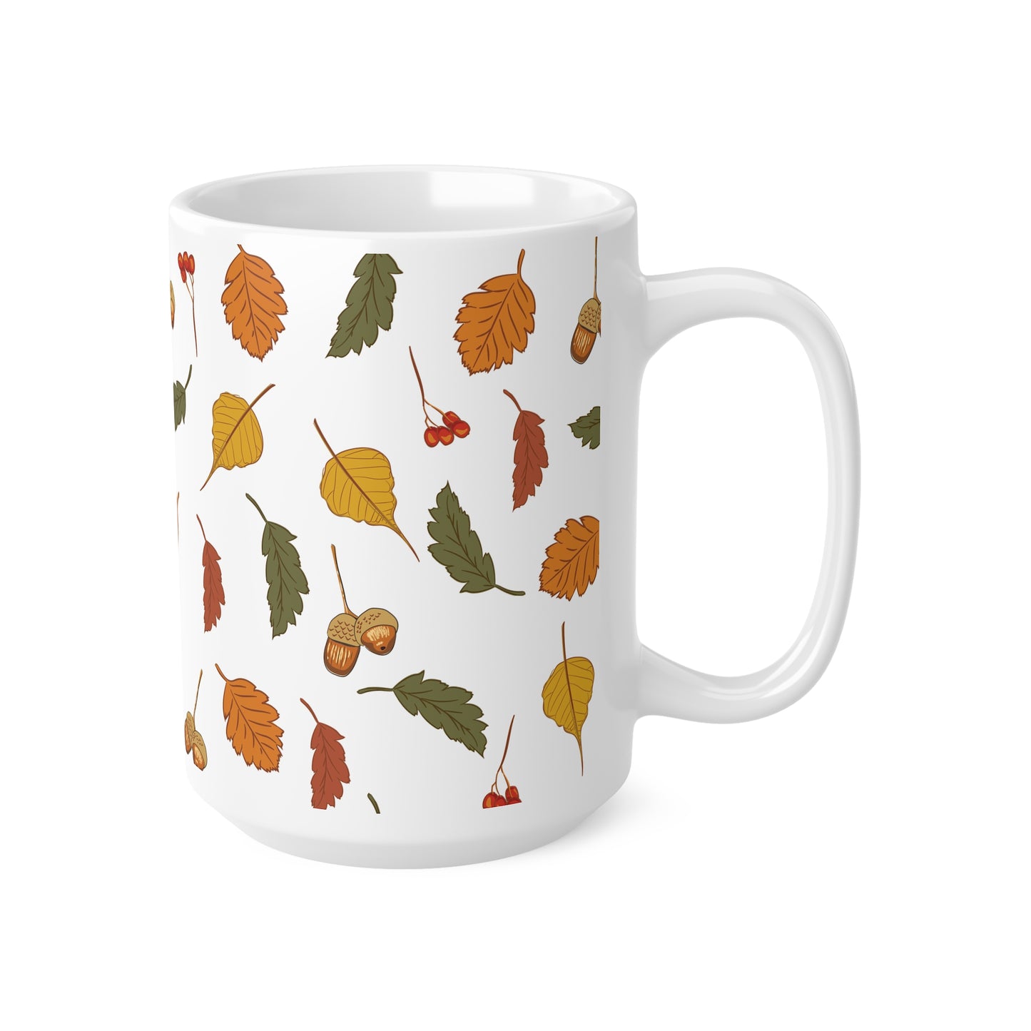 Mug - Autumn - Fall Leaves Ceramic Coffee Cups, 11oz, 15oz