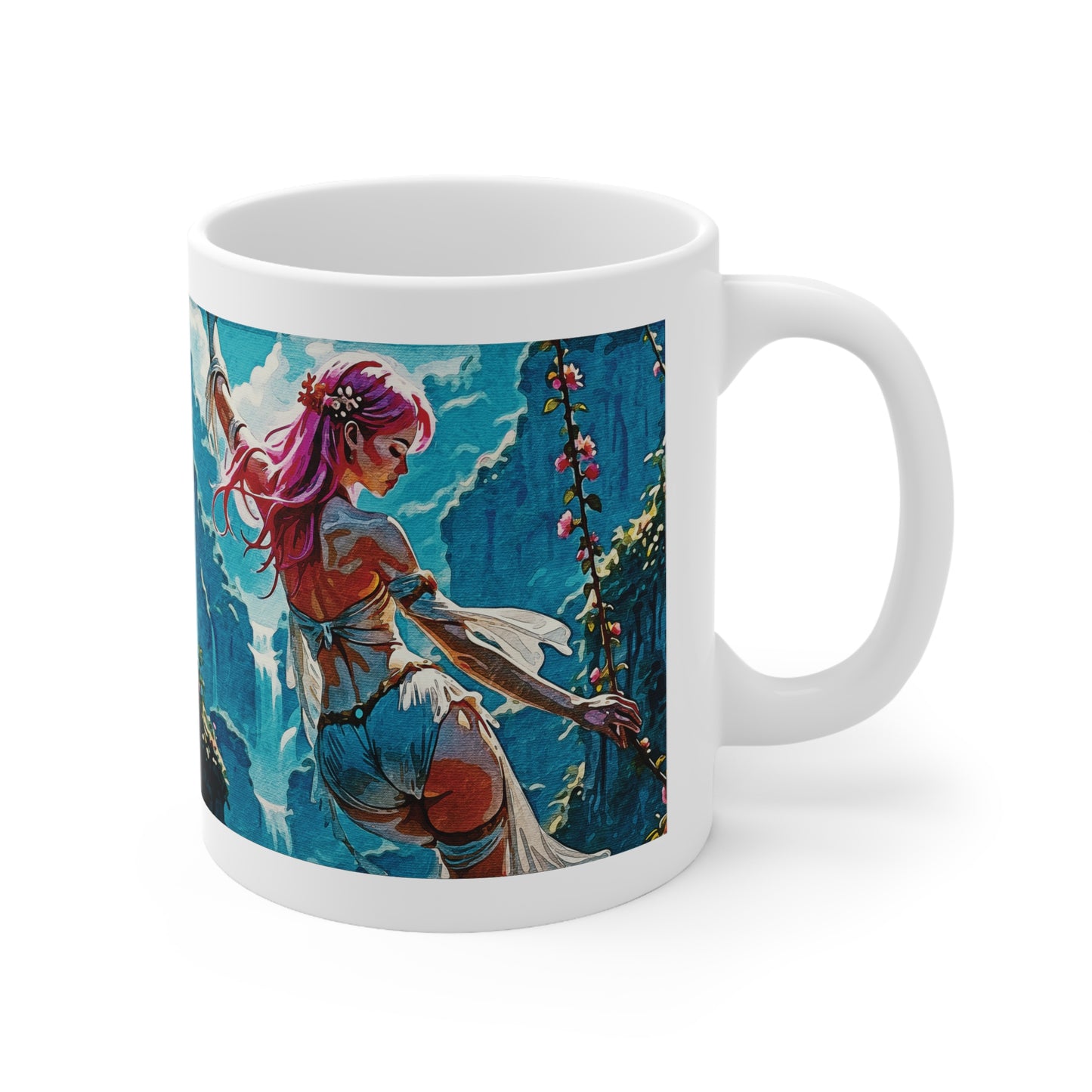 Blossom Beyond β Where Fantasy Blooms and Courage Flows πΈπ - Ceramic Coffee Cups, 11oz, 15oz