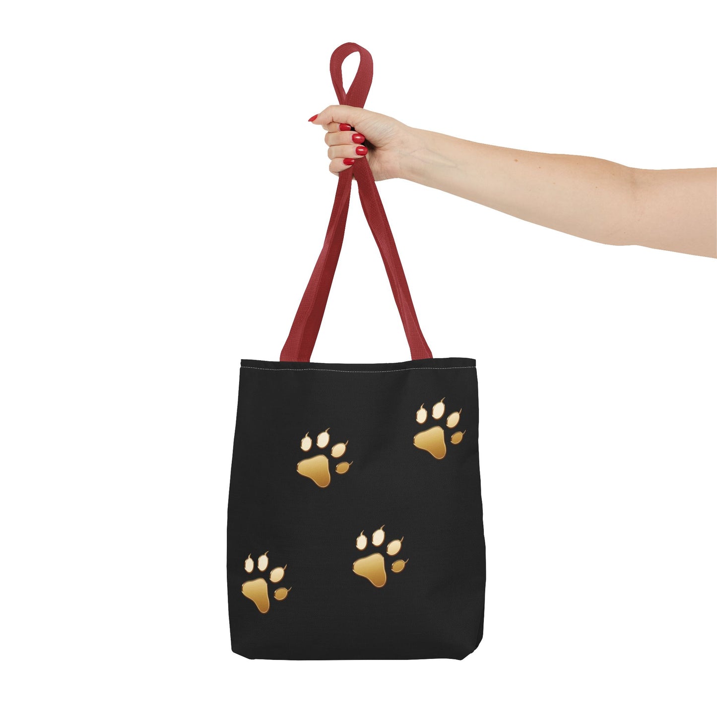 Gold cat Paw Print Tote Bag - Stylish & Practical for Animal Lovers