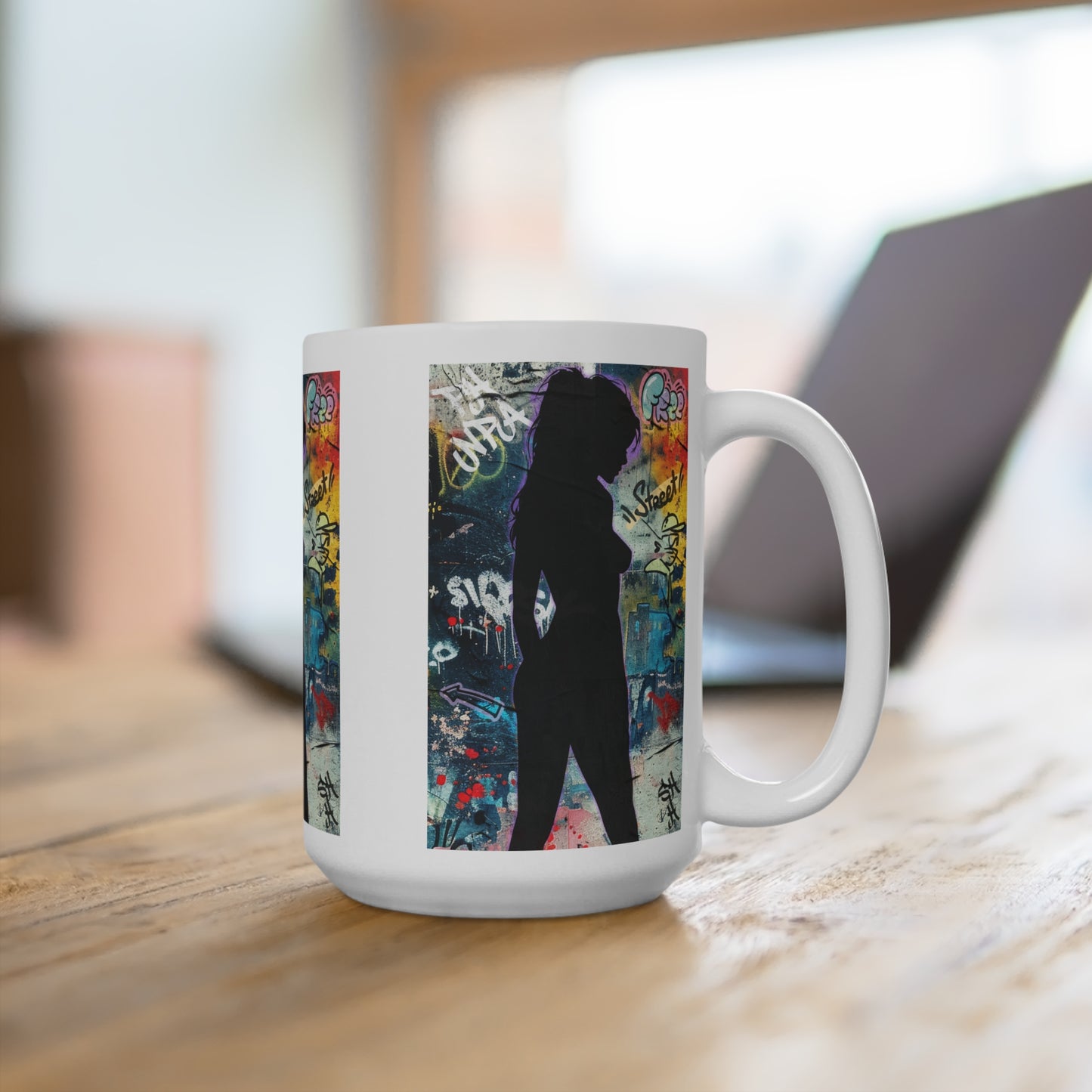 Urban Graffiti Ceramic Mug | Stylish Coffee Cup, Unique Gift for Art Lovers, Street Art, Home Decor, Birthday Present