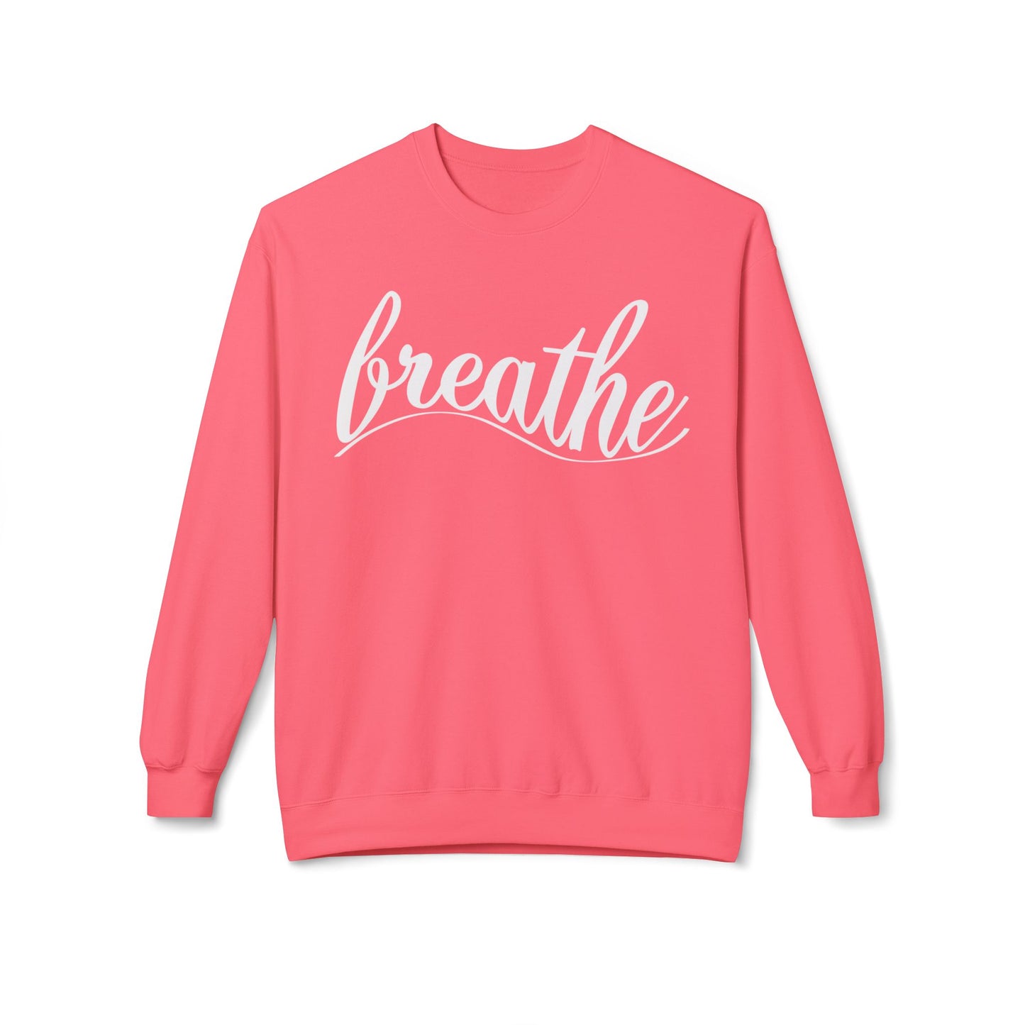 Breathe Unisex Fleece Crewneck Sweatshirt - Comfy & Inspirational Apparel