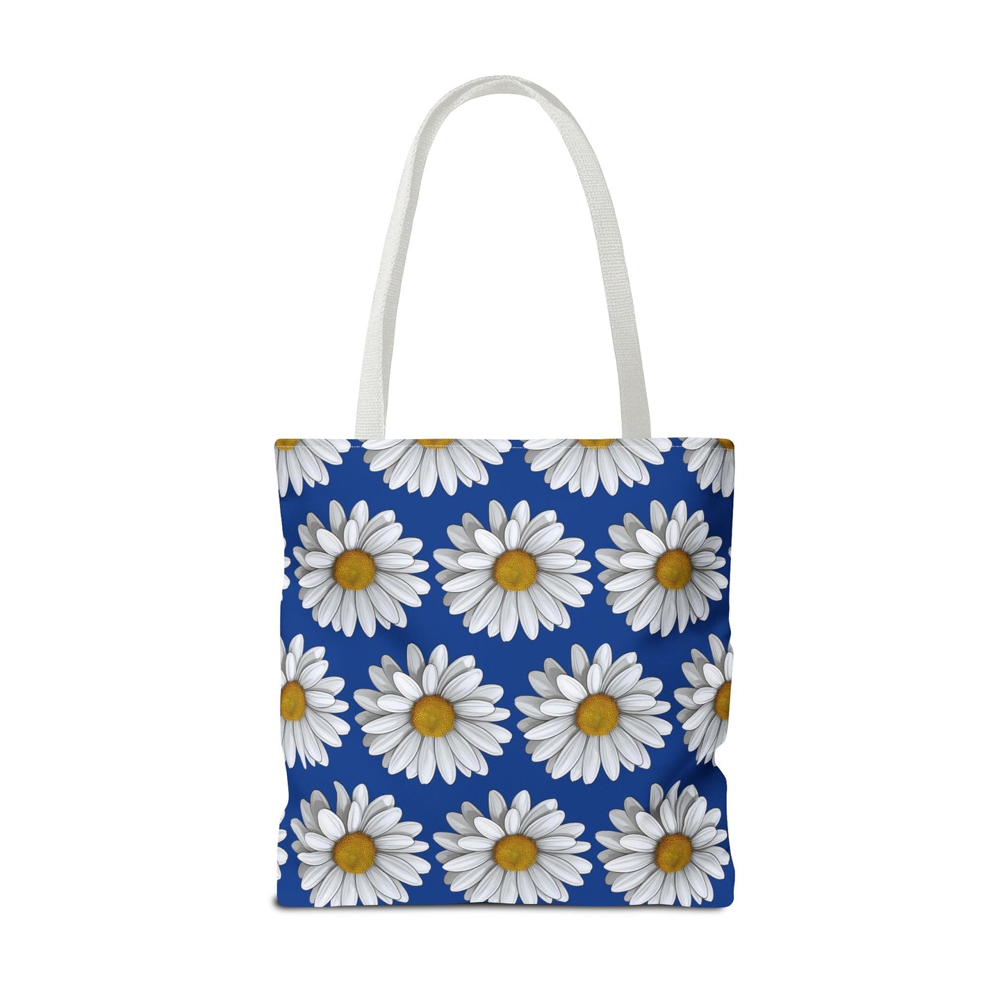 Daisy Tote Bag - White Floral Design Summer Fashion Accessory