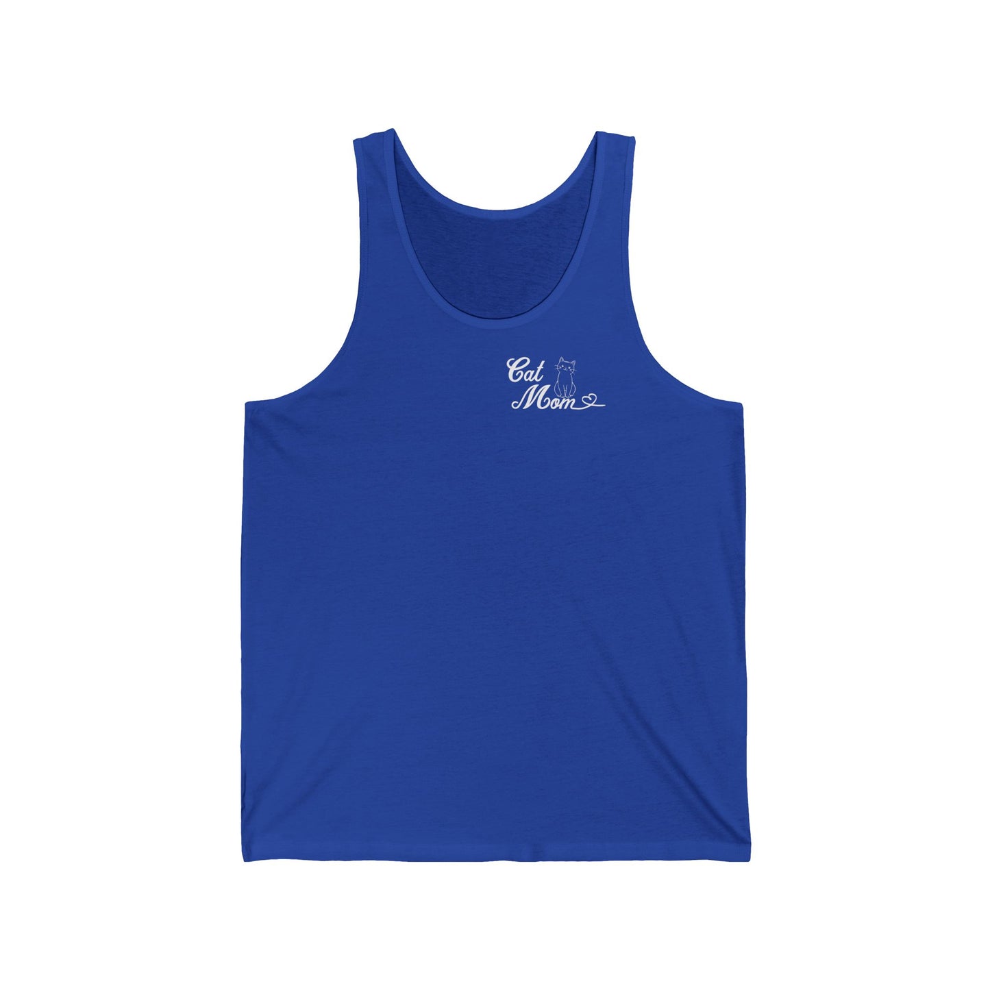 'Cat Mom' Unisex Jersey Tank Top - Perfect Gift for Cat Lovers