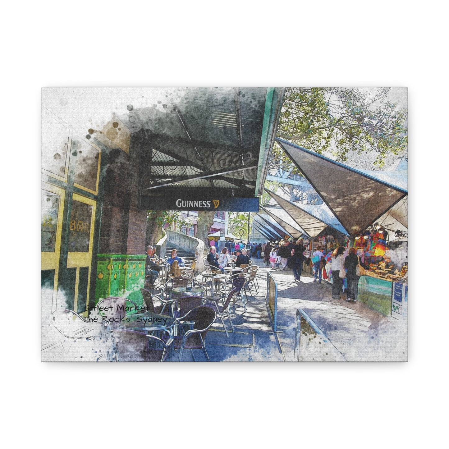 Canvas Print - Street Market in The Rocks area of Sydney