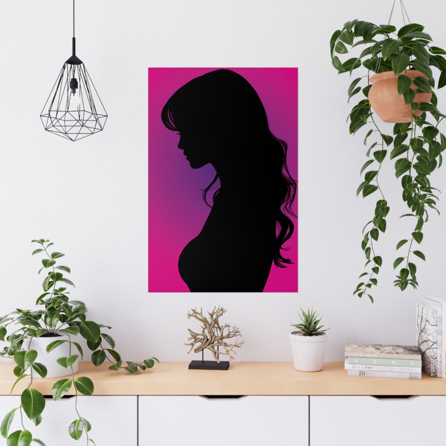 Silhouette Matte Poster 2 | Elegant Wall Art | Home Decor | Glamorous Gift | Modern Aesthetic | Fashion Artwork