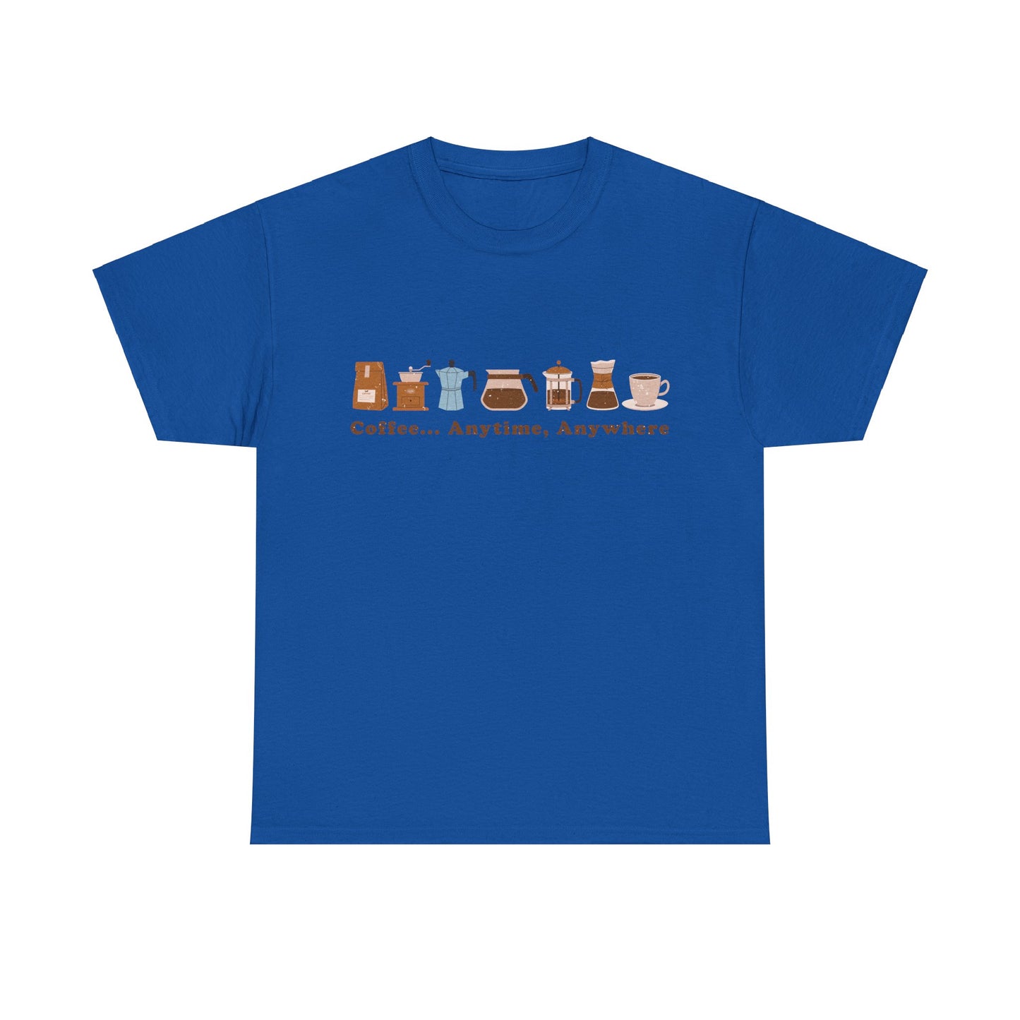 Coffee Lover Unisex Tee - Coffee... Anytime, Anywhere