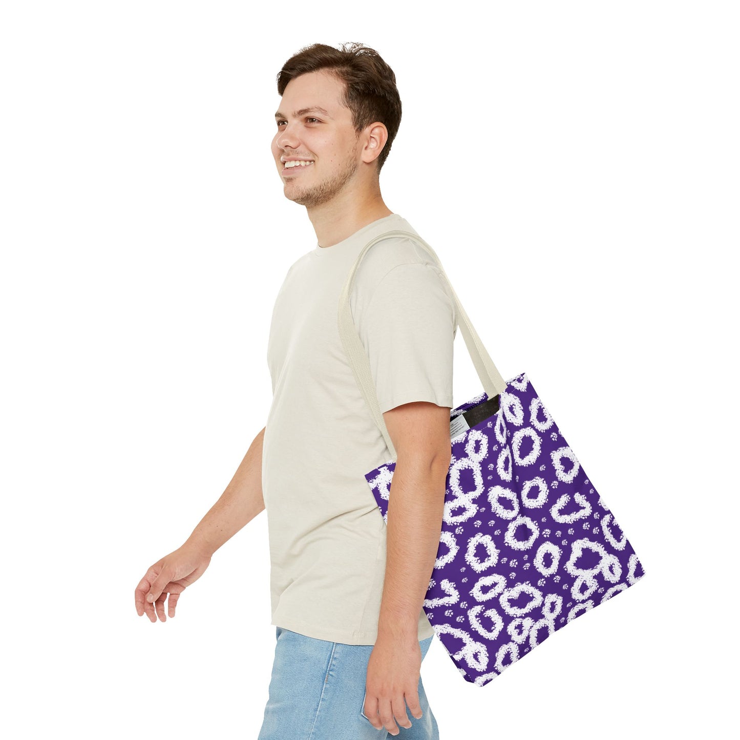 Purple Leopard Print Tote Bag - Stylish & Versatile for Everyday Use