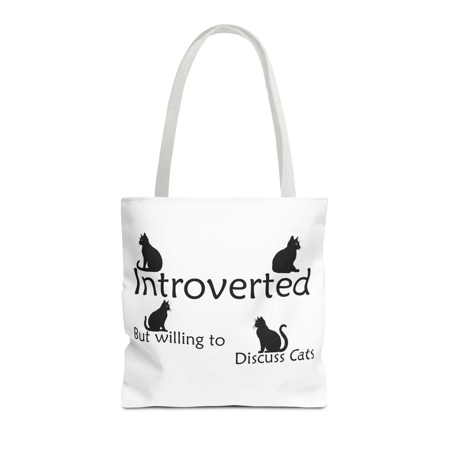 Cat Tote Bag: Introverted, but willing to discuss cats