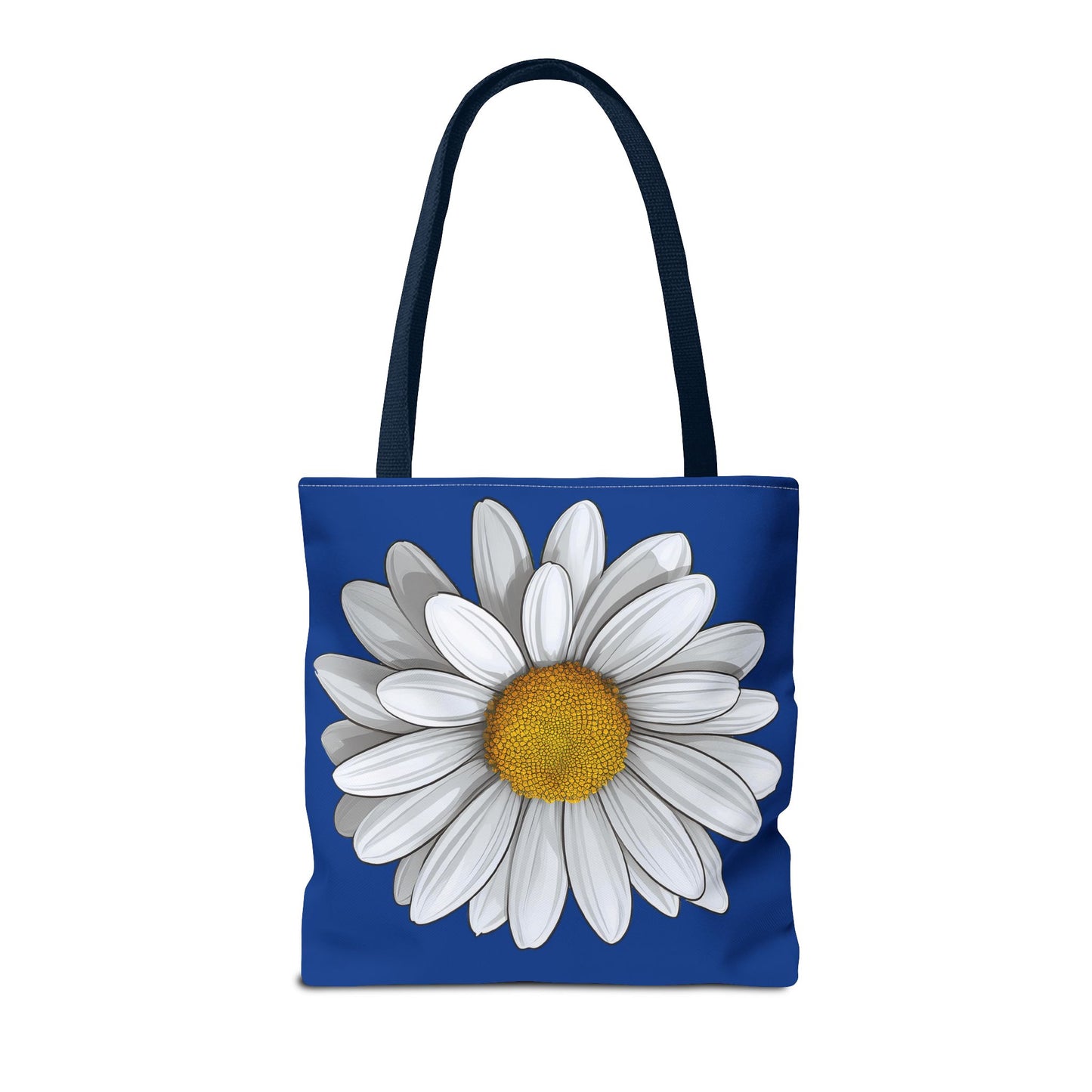 Daisy Tote Bag - White Floral Design Summer Fashion Accessory