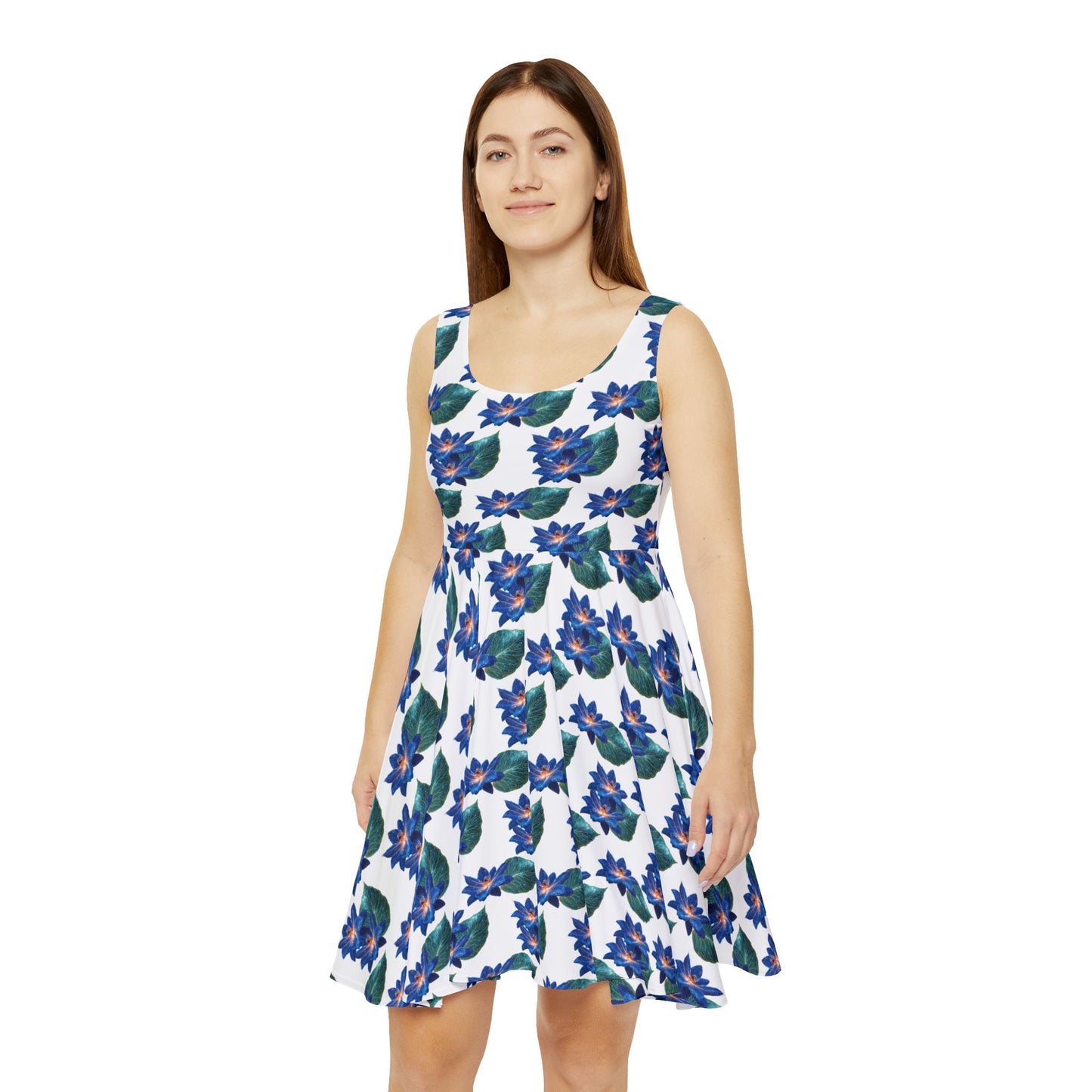 Exclusive Design, Limited eddition - Floral Women's Skater Dress, Casual Summer Dress, Outdoor Event Outfit, Date Night Dress, Vacation Wear, Trendy Women's Apparel