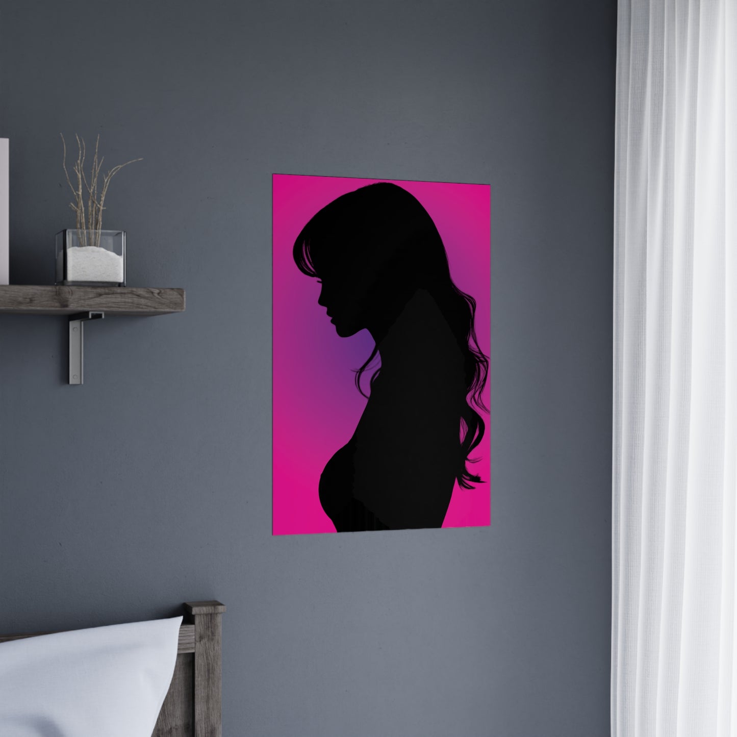 Silhouette Matte Poster 2 | Elegant Wall Art | Home Decor | Glamorous Gift | Modern Aesthetic | Fashion Artwork
