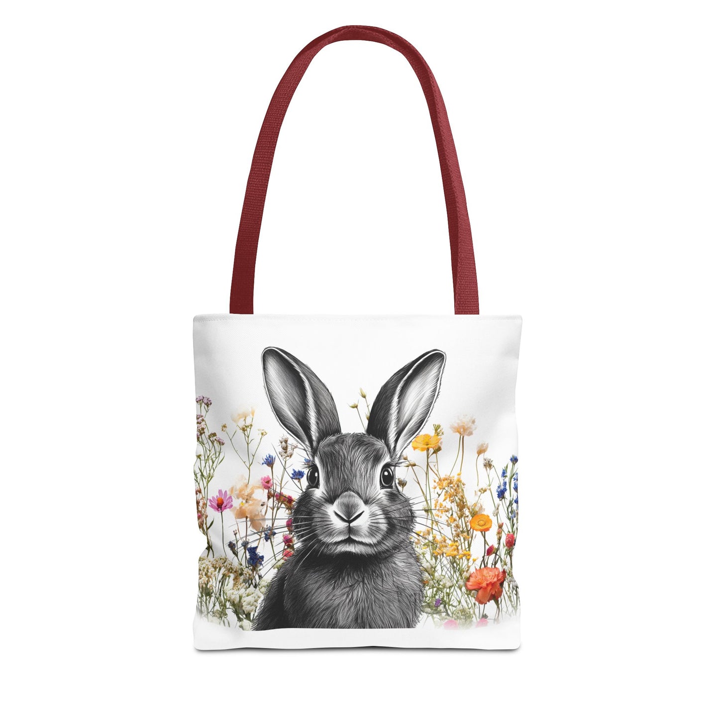 Easter Tote Bag - Easter Bunny in a Meadow
