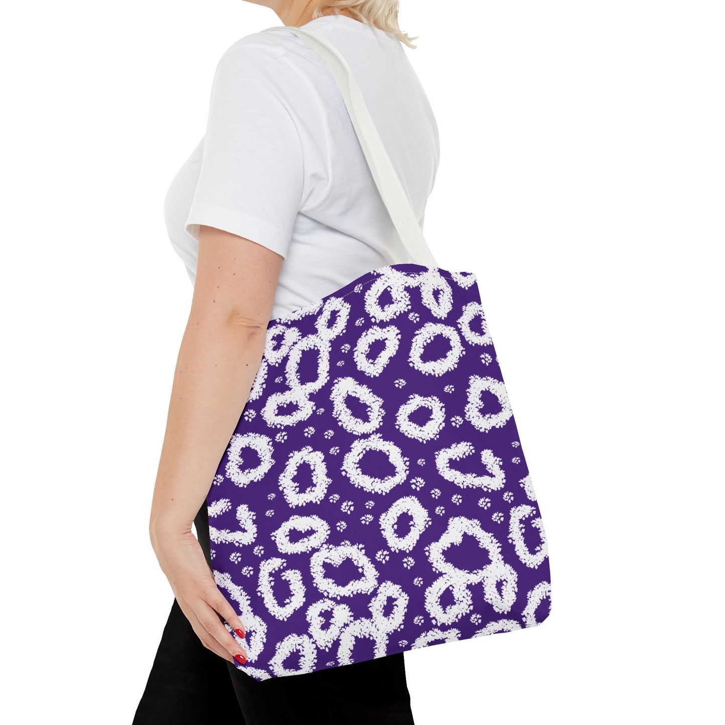Purple Leopard Print Tote Bag - Stylish & Versatile for Everyday Use