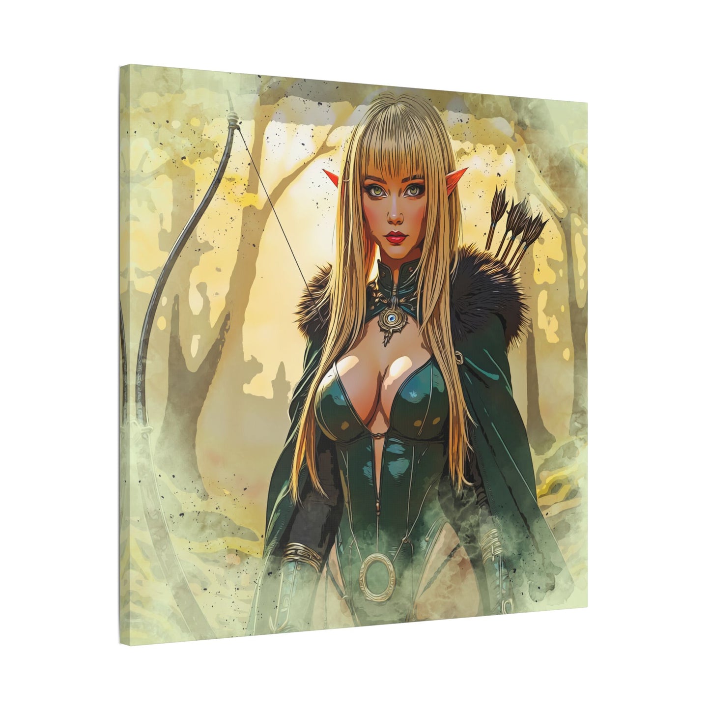 Fantasy Art Canvas Print, Elf Wall Art, Magical Artwork, Home Decor, Gift for Fantasy Lovers, Gaming Room Decoration