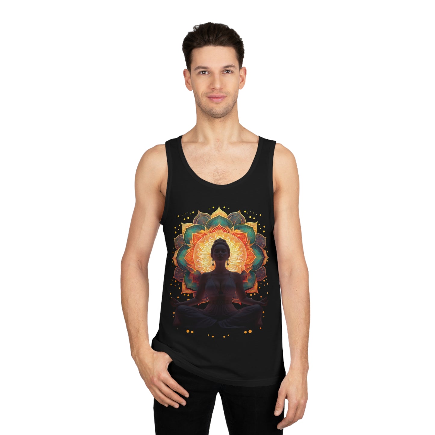 Meditation Goddess Unisex Tank Top | Yoga Wear, Zen Apparel, Spiritual Gift, Summer Outfit, Mindfulness Clothing